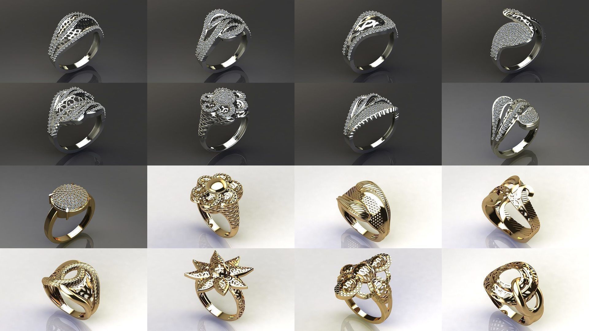 1400 Model Files - Women Ring Womens Rings Plain Models 3DM 3D Model Collection_61