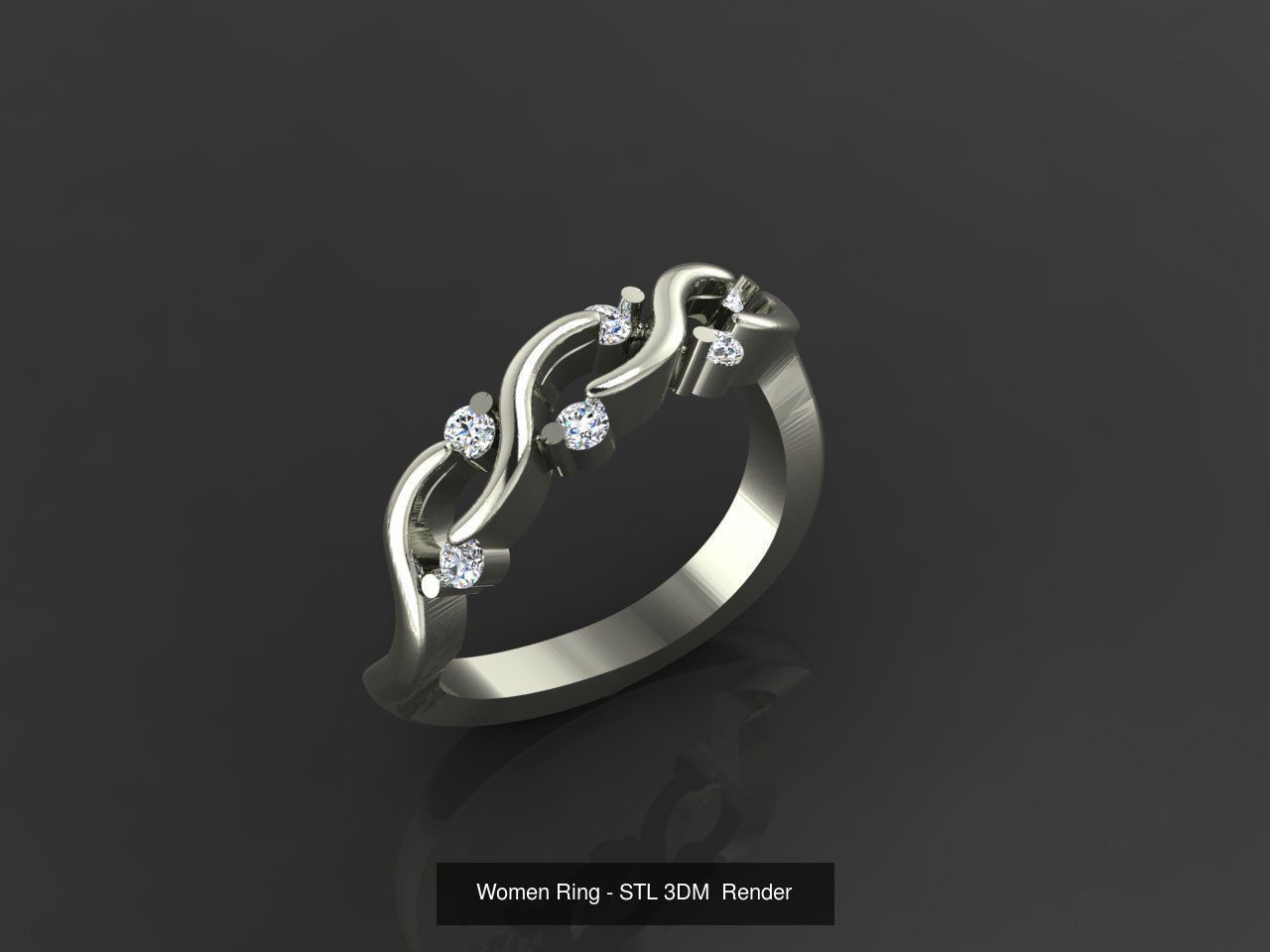 1400 Model Files - Women Ring Womens Rings Plain Models 3DM 3D Model Collection_201