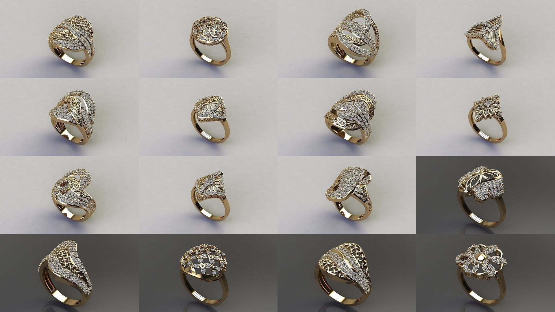 1400 Model Files - Women Ring Womens Rings Plain Models 3DM 3D Model Collection_212