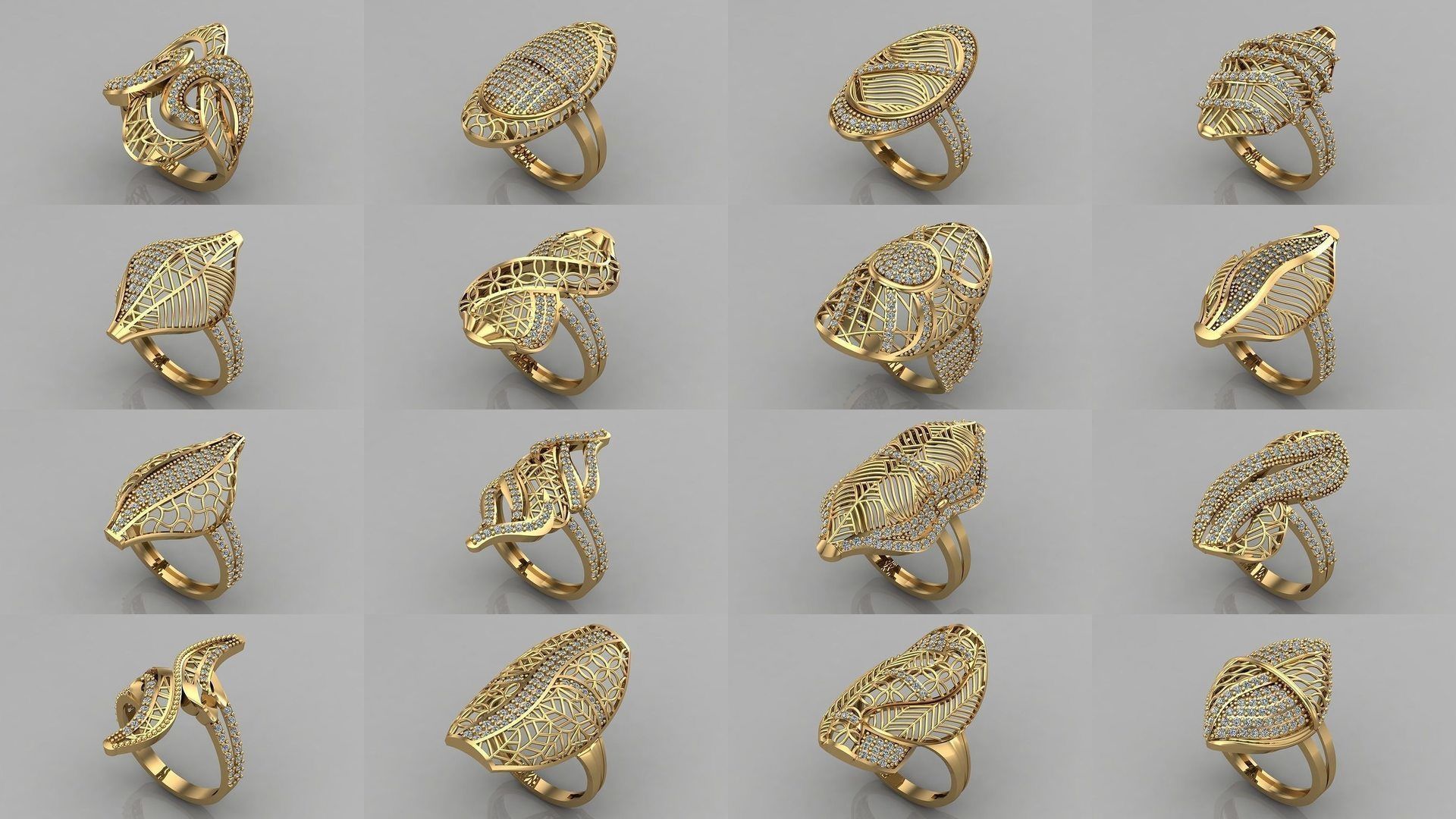 1400 Model Files - Women Ring Womens Rings Plain Models 3DM 3D Model Collection_261