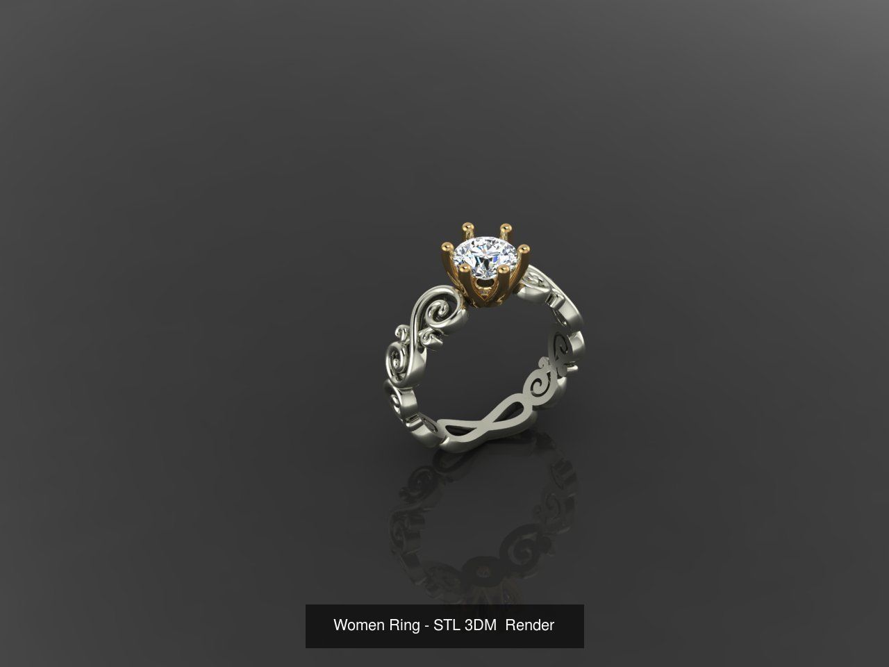 1400 Model Files - Women Ring Womens Rings Plain Models 3DM 3D Model Collection_148