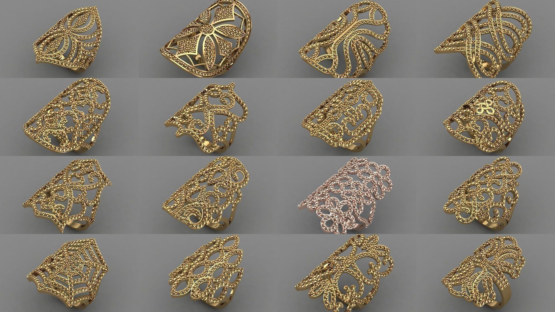 1400 Model Files - Women Ring Womens Rings Plain Models 3DM 3D Model Collection_222