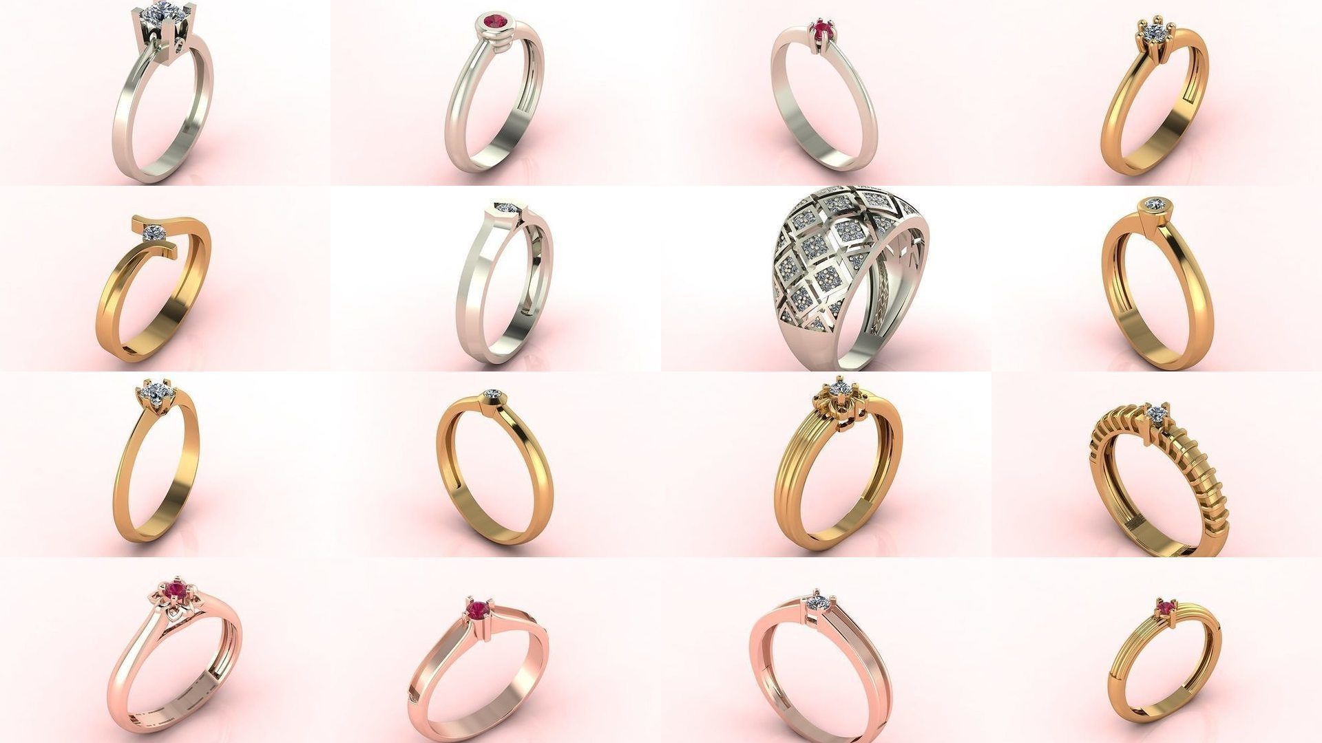 1400 Model Files - Women Ring Womens Rings Plain Models 3DM 3D Model Collection_85