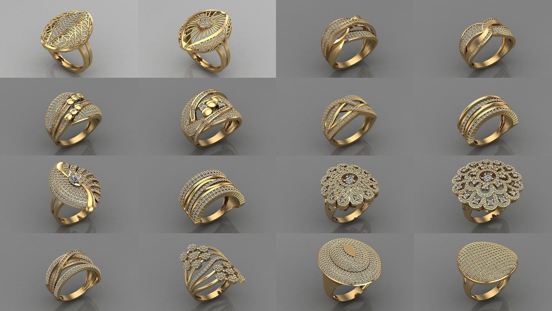 1400 Model Files - Women Ring Womens Rings Plain Models 3DM 3D Model Collection_262