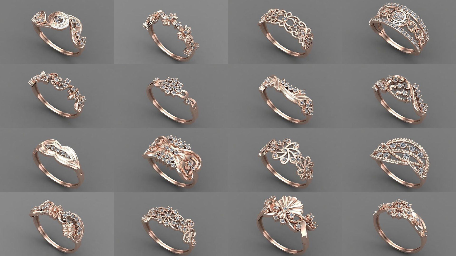 1400 Model Files - Women Ring Womens Rings Plain Models 3DM 3D Model Collection_226
