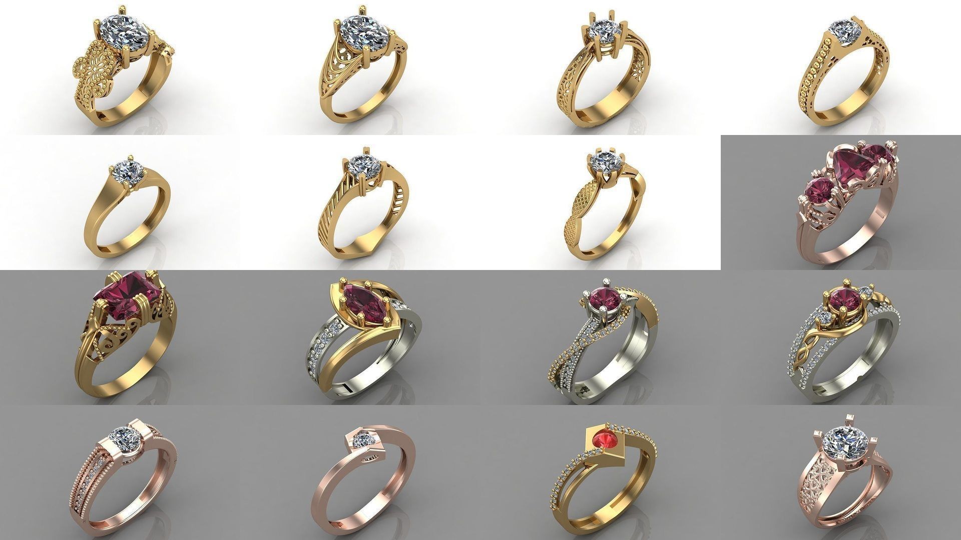 1400 Model Files - Women Ring Womens Rings Plain Models 3DM 3D Model Collection_285