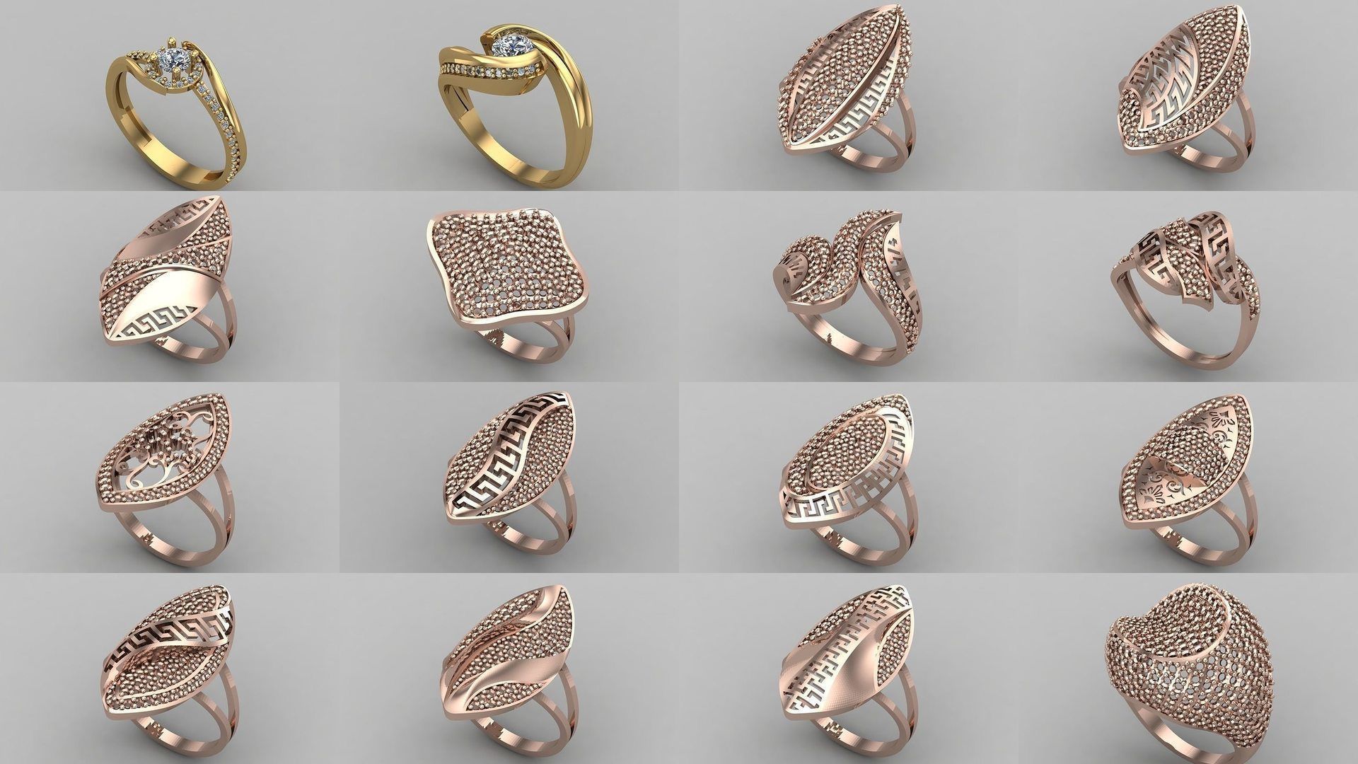 1400 Model Files - Women Ring Womens Rings Plain Models 3DM 3D Model Collection_243