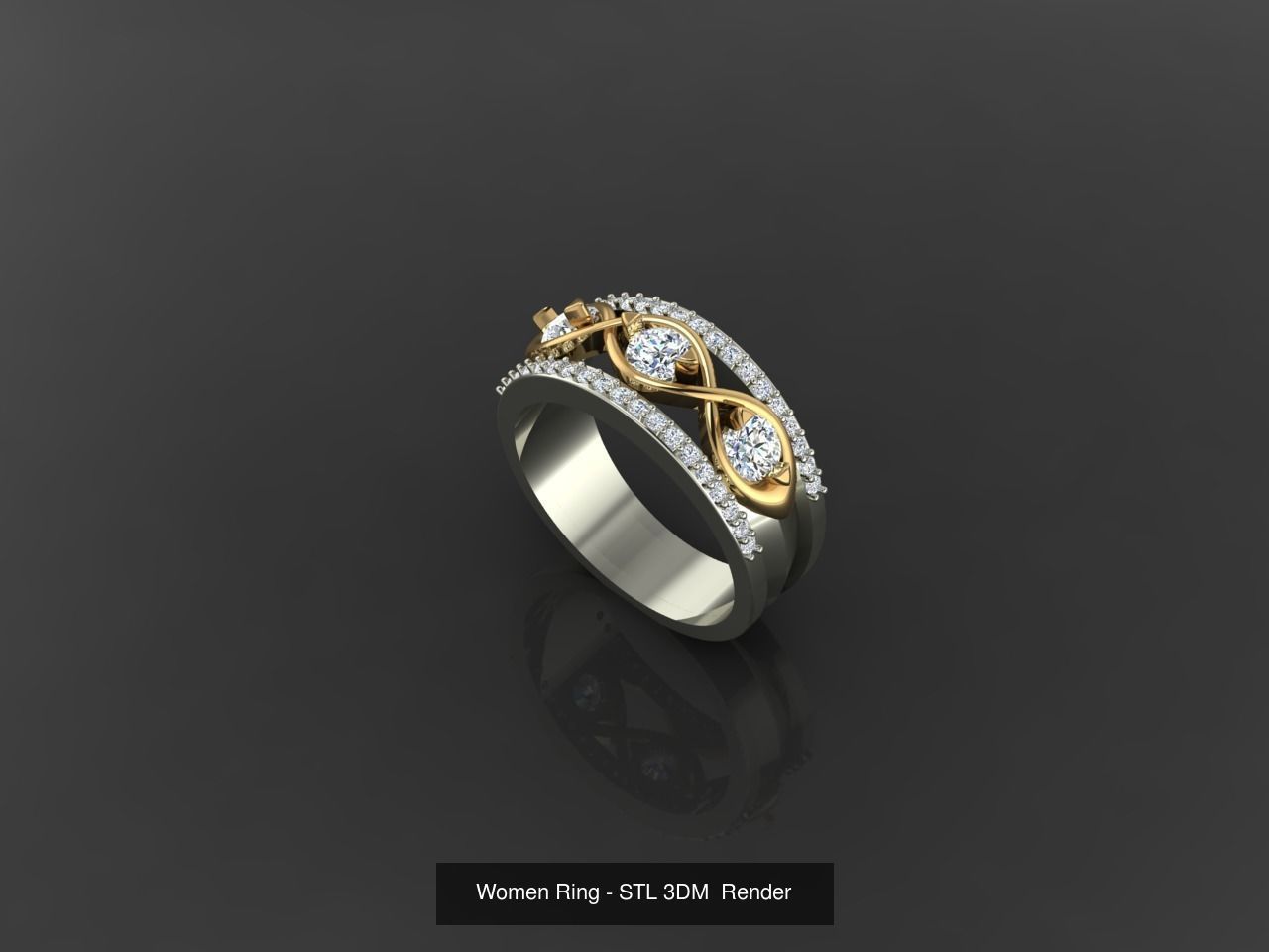 1400 Model Files - Women Ring Womens Rings Plain Models 3DM 3D Model Collection_130
