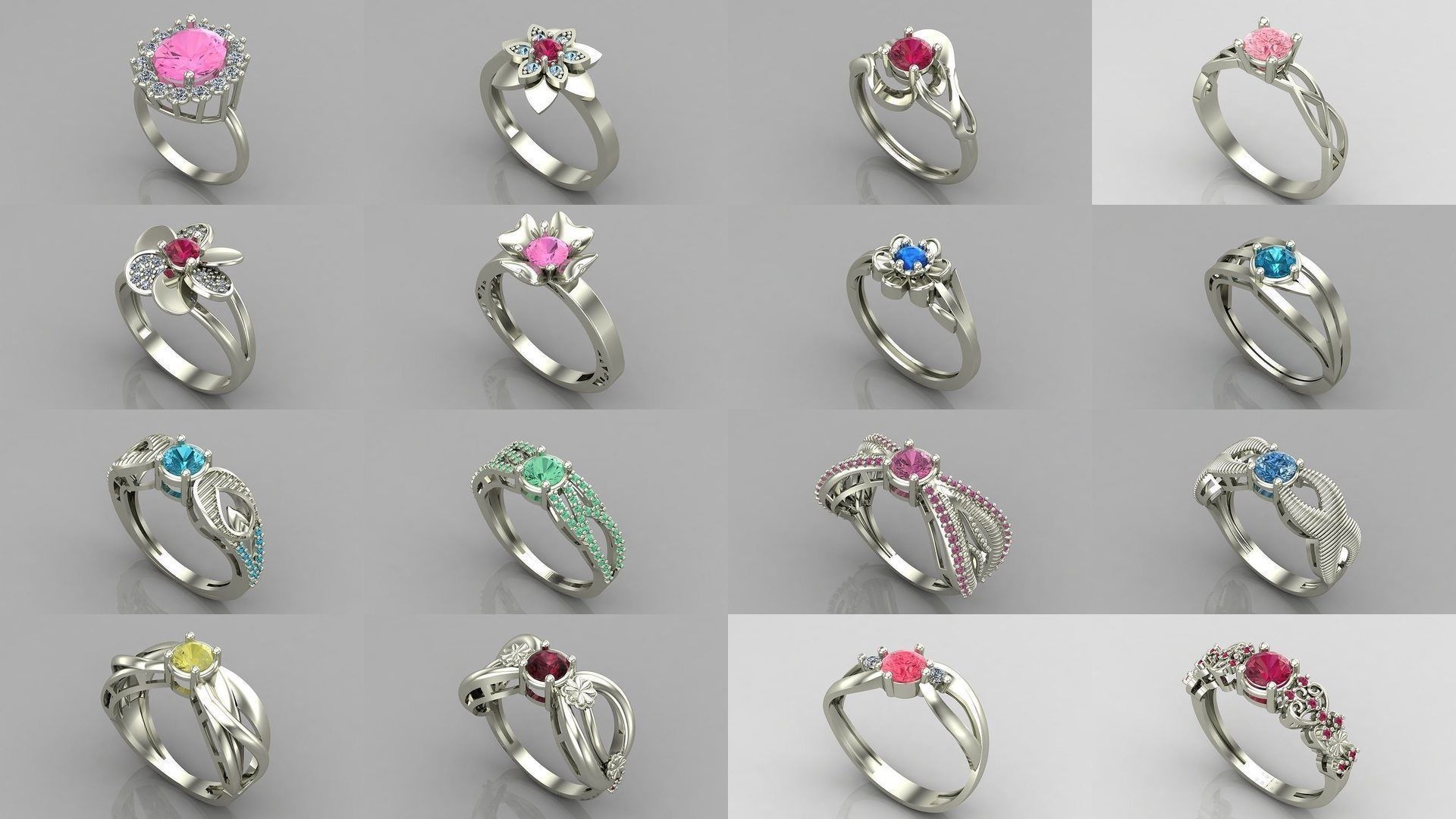 1400 Model Files - Women Ring Womens Rings Plain Models 3DM 3D Model Collection_259