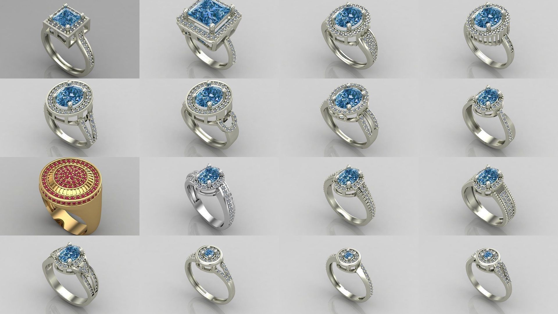 1400 Model Files - Women Ring Womens Rings Plain Models 3DM 3D Model Collection_245