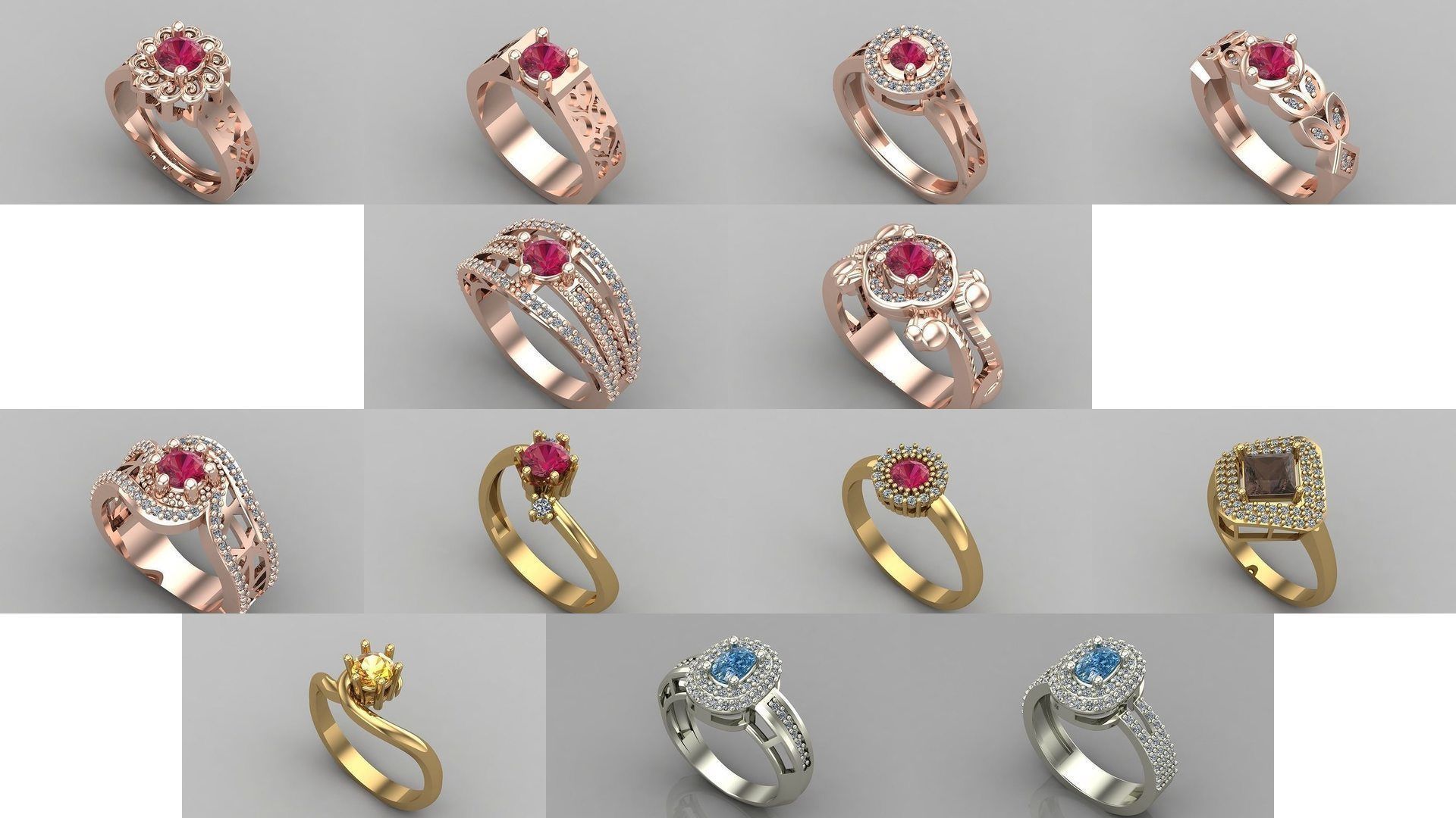1400 Model Files - Women Ring Womens Rings Plain Models 3DM 3D Model Collection_250