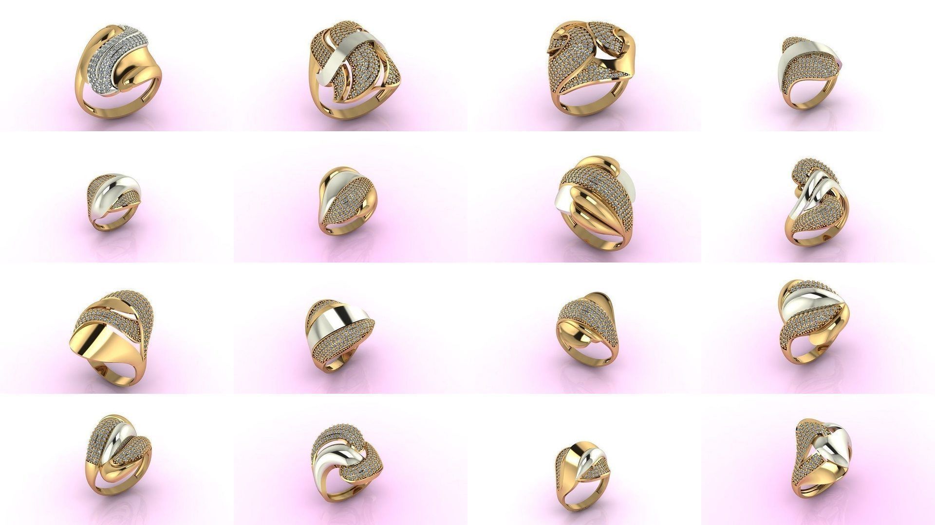 1400 Model Files - Women Ring Womens Rings Plain Models 3DM 3D Model Collection_112