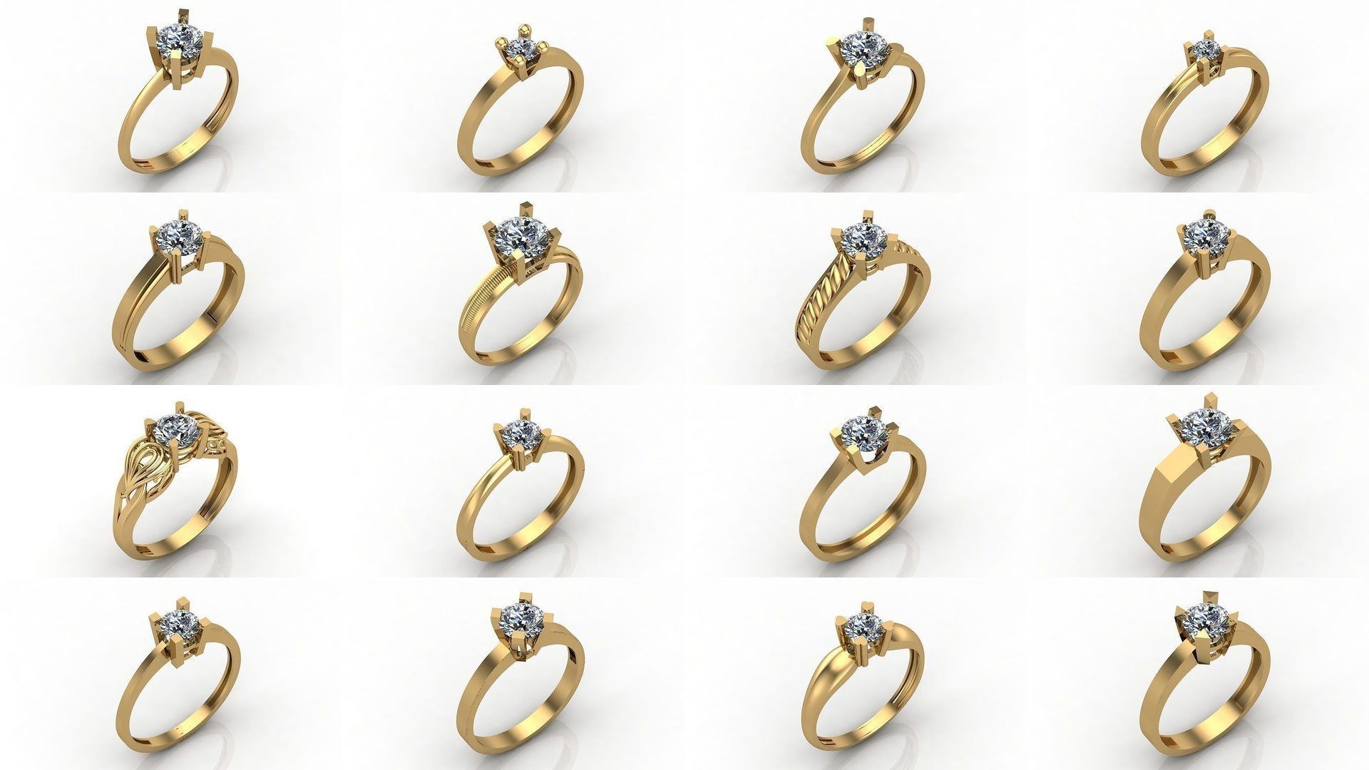 1400 Model Files - Women Ring Womens Rings Plain Models 3DM 3D Model Collection_278