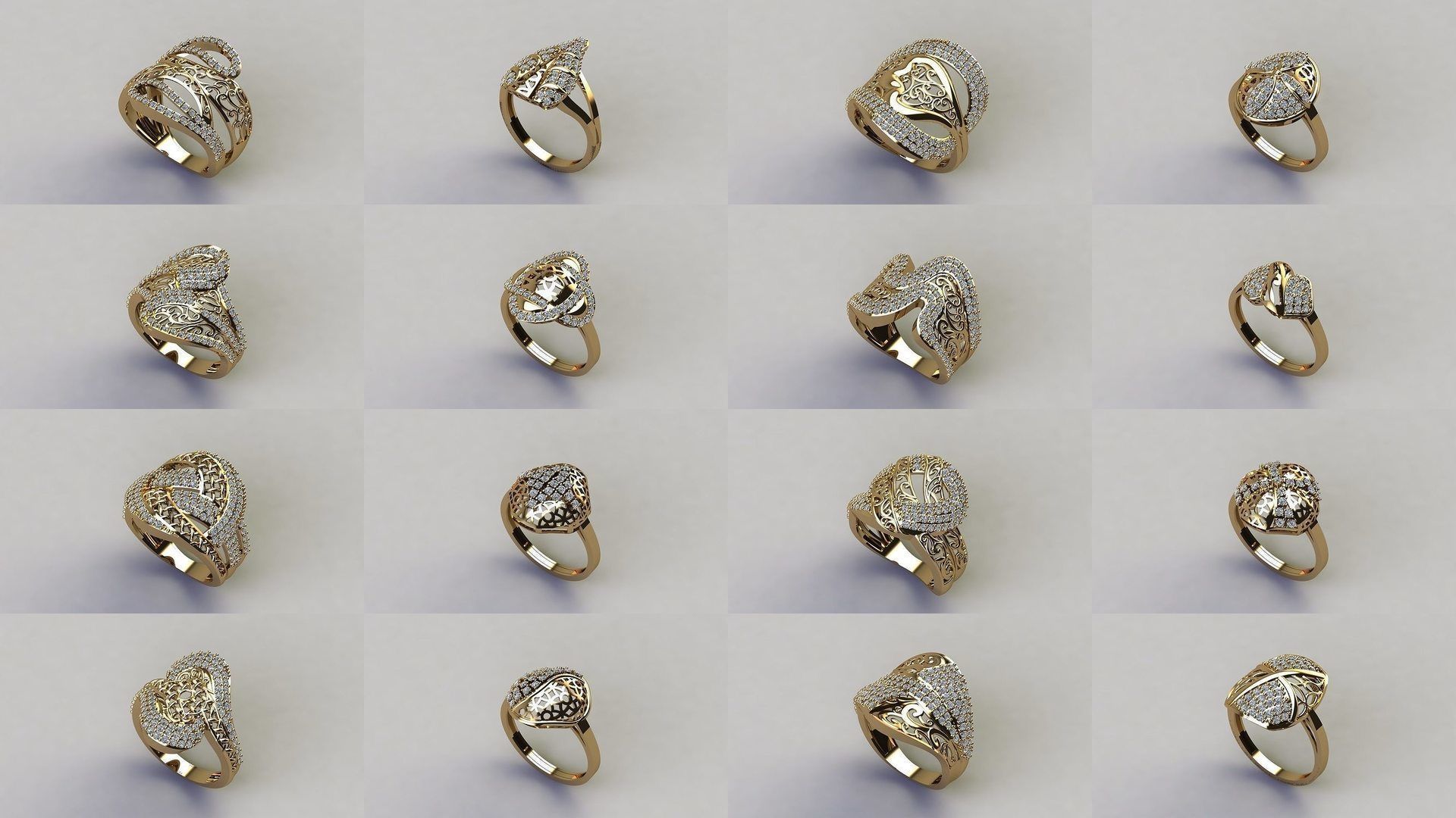 1400 Model Files - Women Ring Womens Rings Plain Models 3DM 3D Model Collection_203