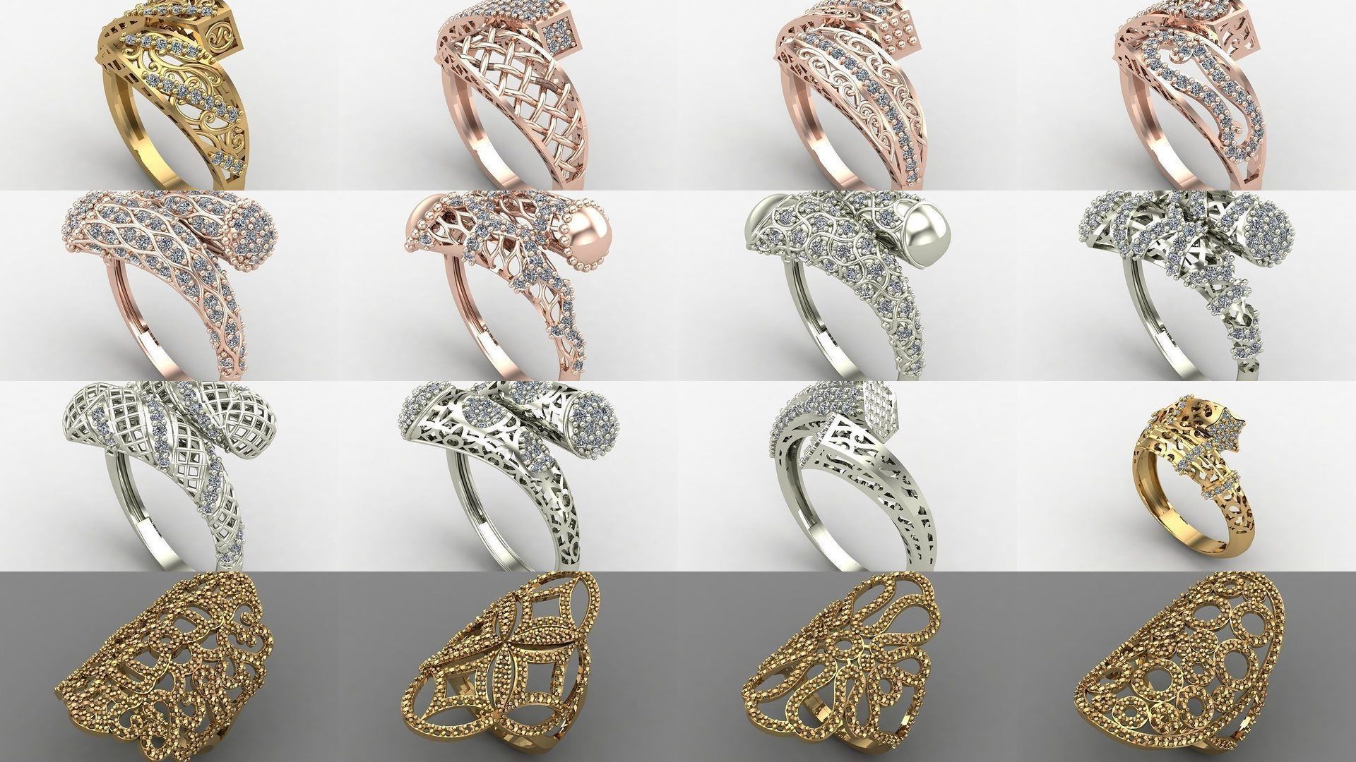 1400 Model Files - Women Ring Womens Rings Plain Models 3DM 3D Model Collection_218