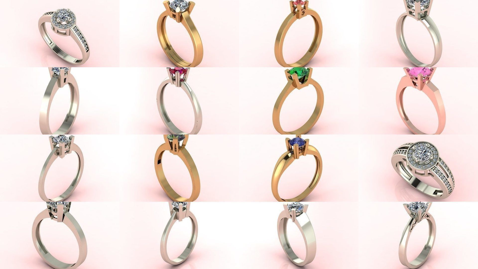 1400 Model Files - Women Ring Womens Rings Plain Models 3DM 3D Model Collection_93
