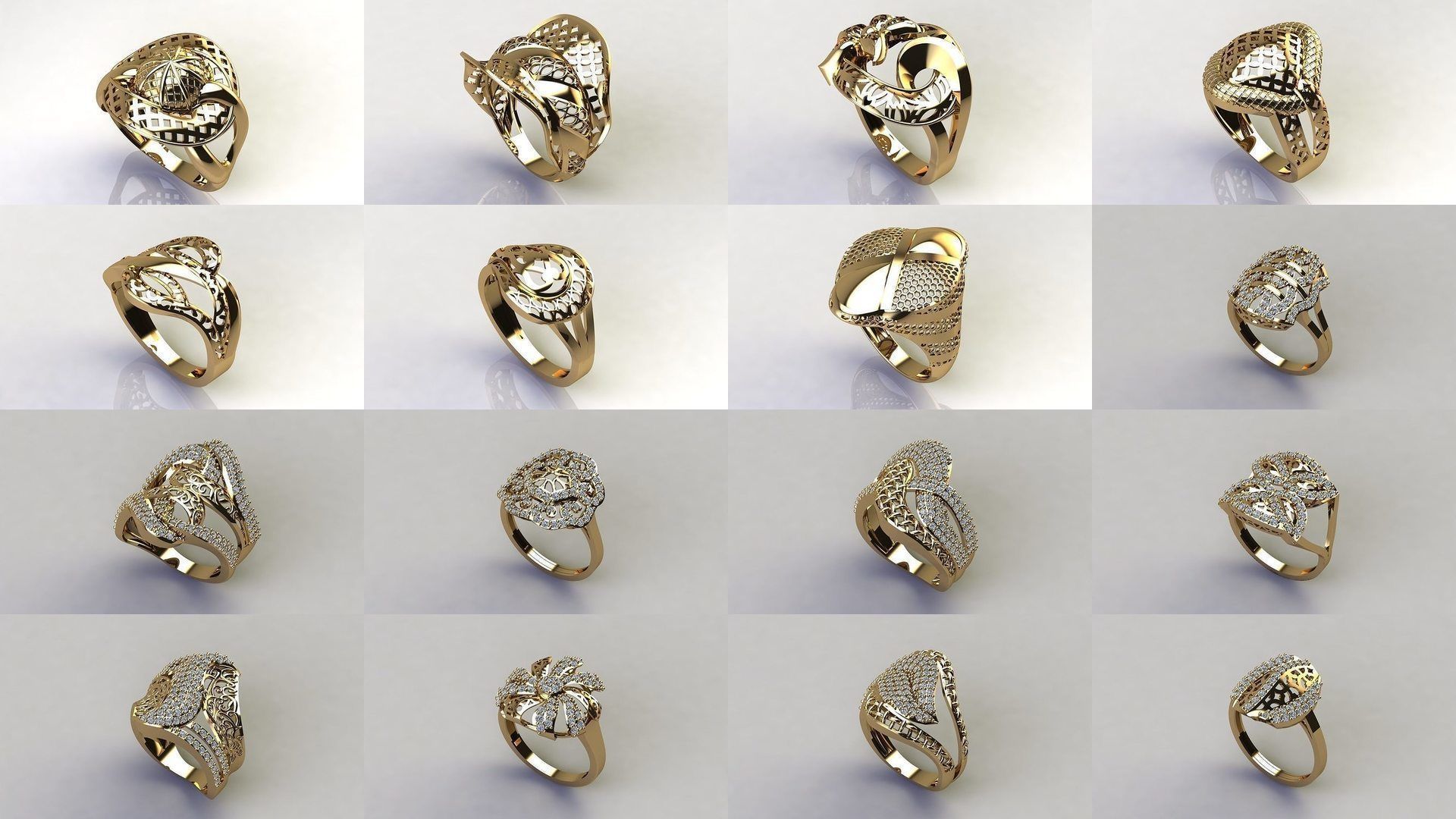 1400 Model Files - Women Ring Womens Rings Plain Models 3DM 3D Model Collection_69