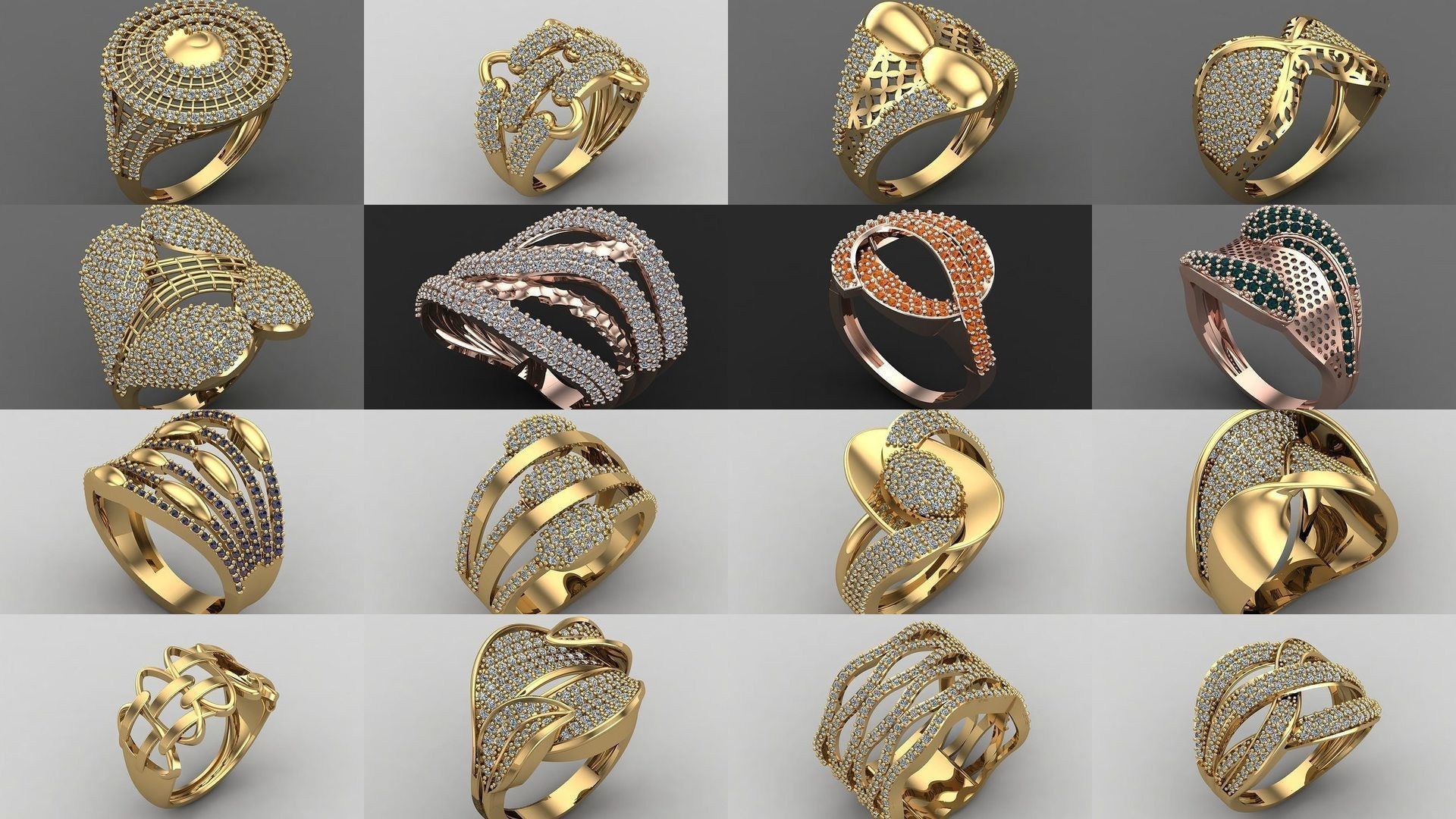 1400 Model Files - Women Ring Womens Rings Plain Models 3DM 3D Model Collection_254