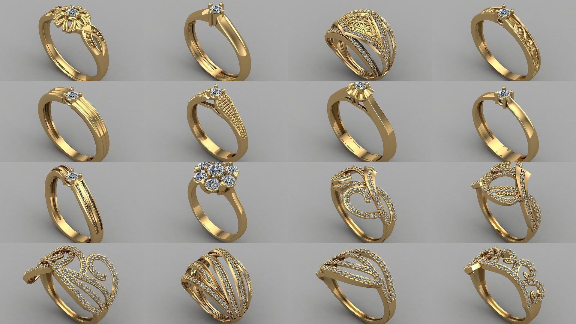 1400 Model Files - Women Ring Womens Rings Plain Models 3DM 3D Model Collection_236