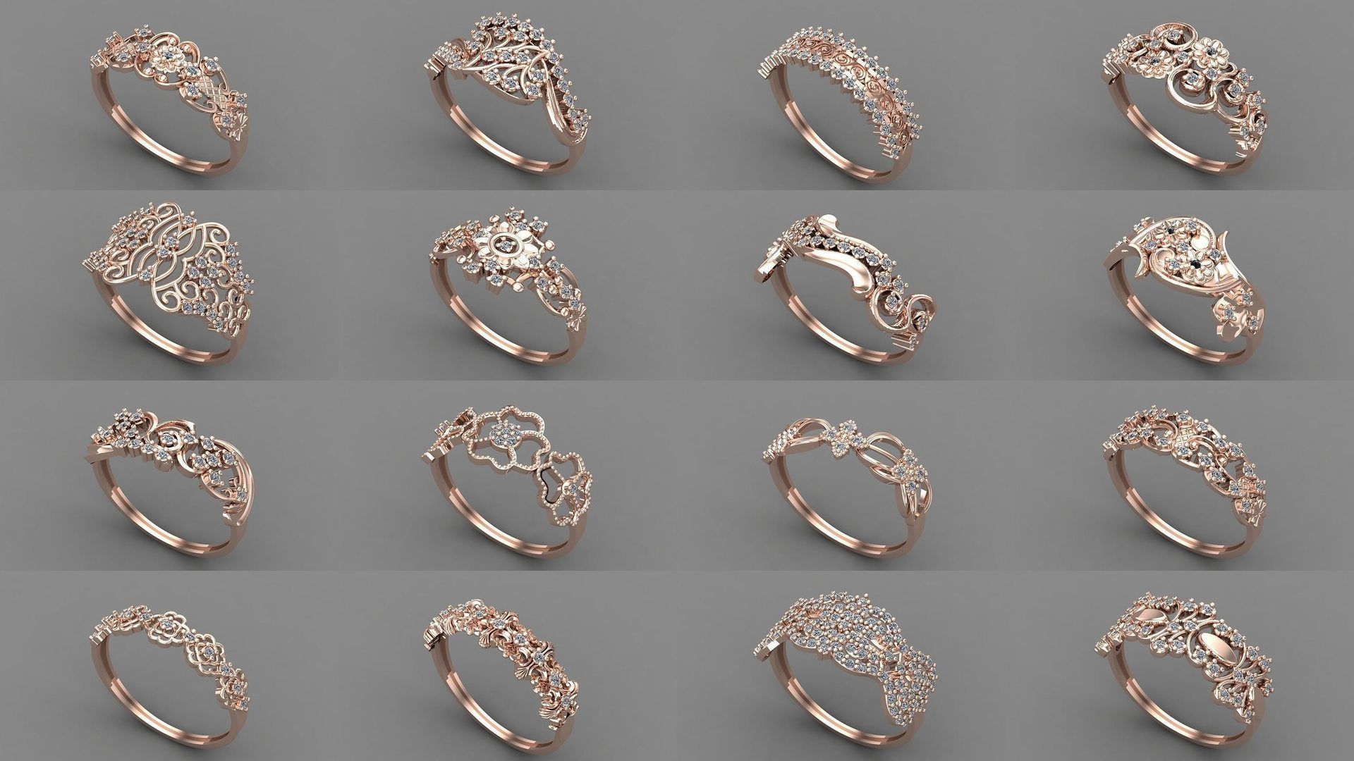 1400 Model Files - Women Ring Womens Rings Plain Models 3DM 3D Model Collection_230