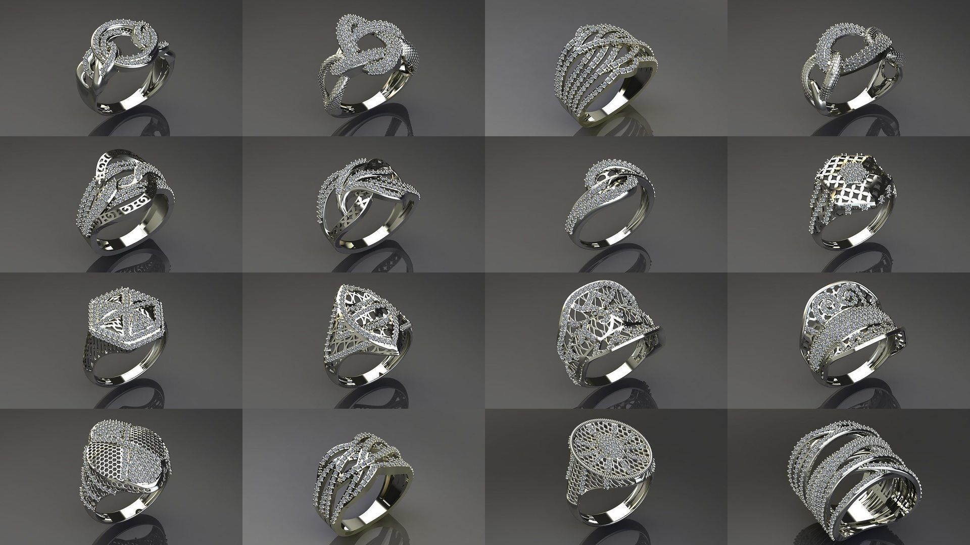 1400 Model Files - Women Ring Womens Rings Plain Models 3DM 3D Model Collection_53