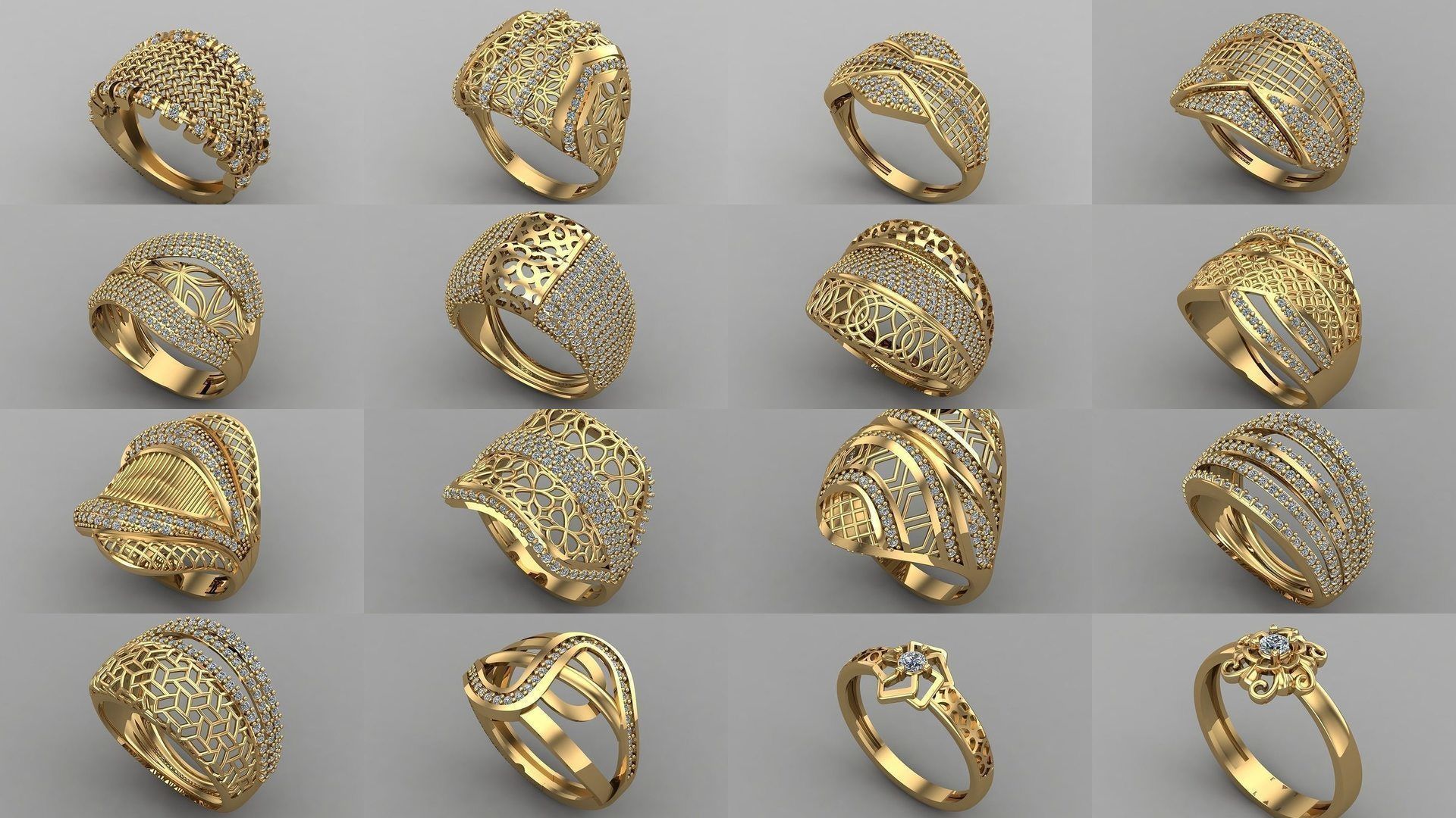 1400 Model Files - Women Ring Womens Rings Plain Models 3DM 3D Model Collection_234