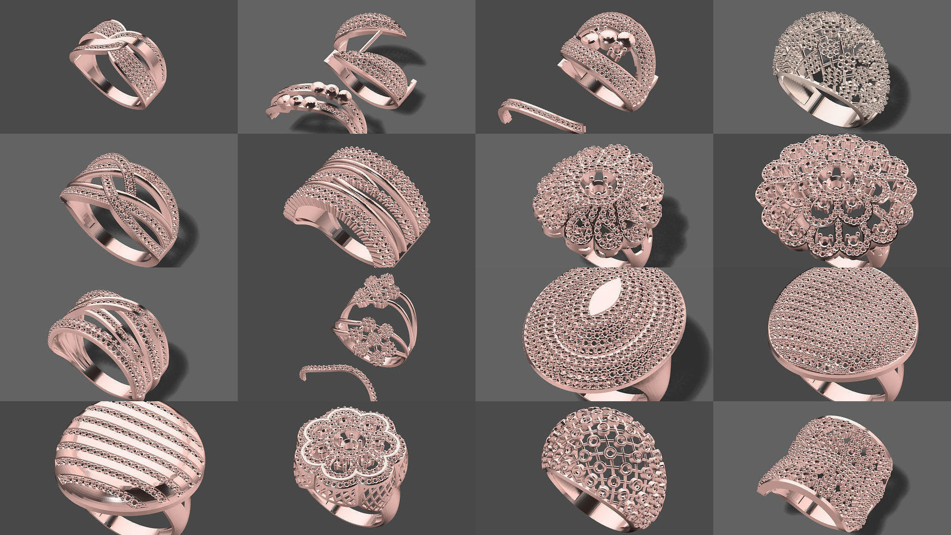 1400 Model Files - Women Ring Womens Rings Plain Models 3DM 3D Model Collection_187