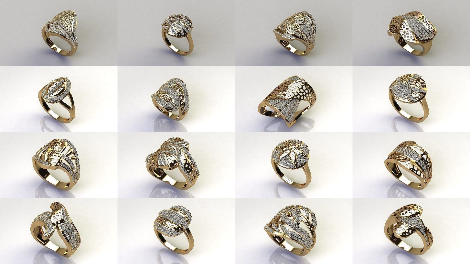 1400 Model Files - Women Ring Womens Rings Plain Models 3DM 3D Model Collection_207