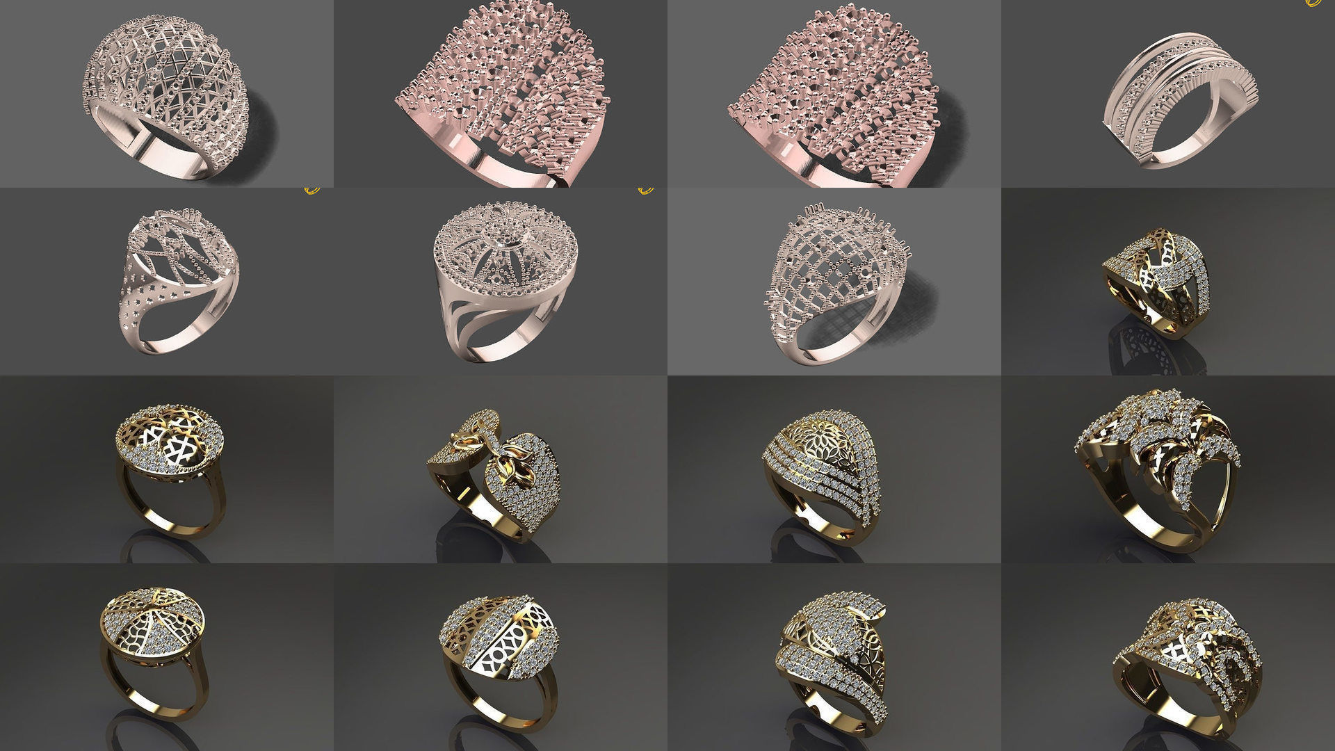 1400 Model Files - Women Ring Womens Rings Plain Models 3DM 3D Model Collection_142