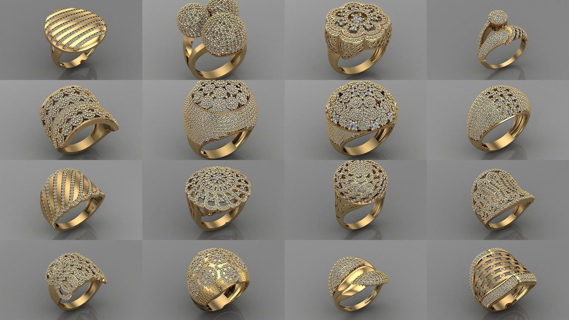 1400 Model Files - Women Ring Womens Rings Plain Models 3DM 3D Model Collection_263