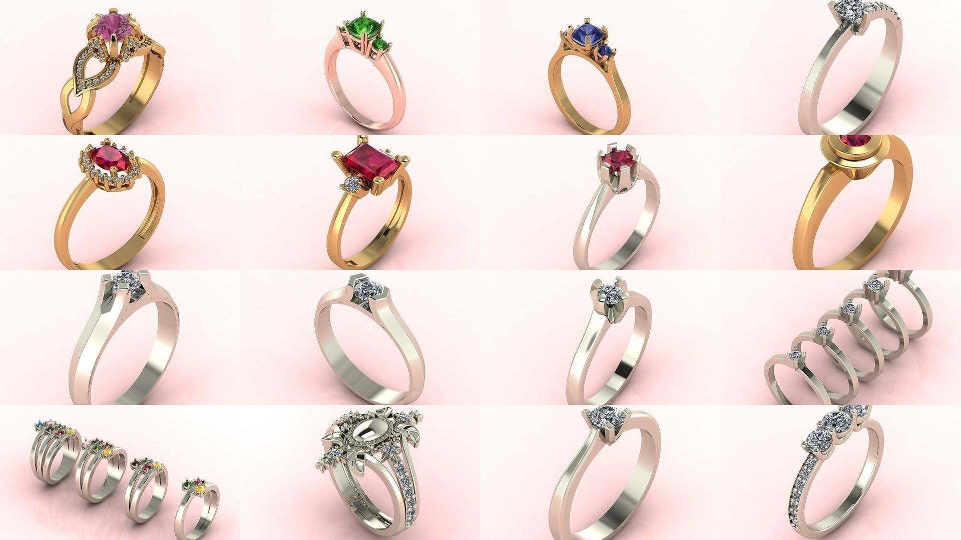 1400 Model Files - Women Ring Womens Rings Plain Models 3DM 3D Model Collection_101
