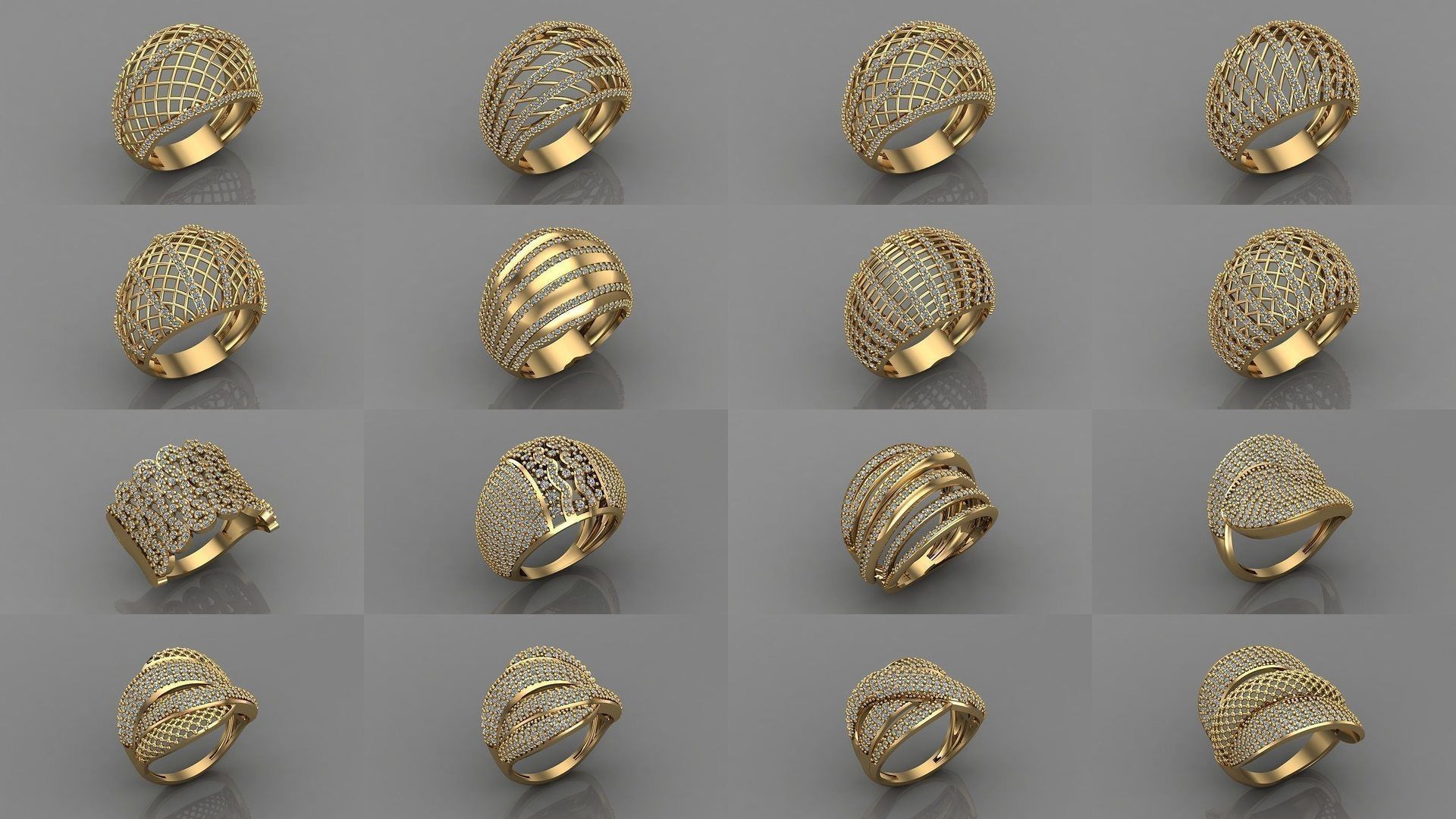 1400 Model Files - Women Ring Womens Rings Plain Models 3DM 3D Model Collection_268