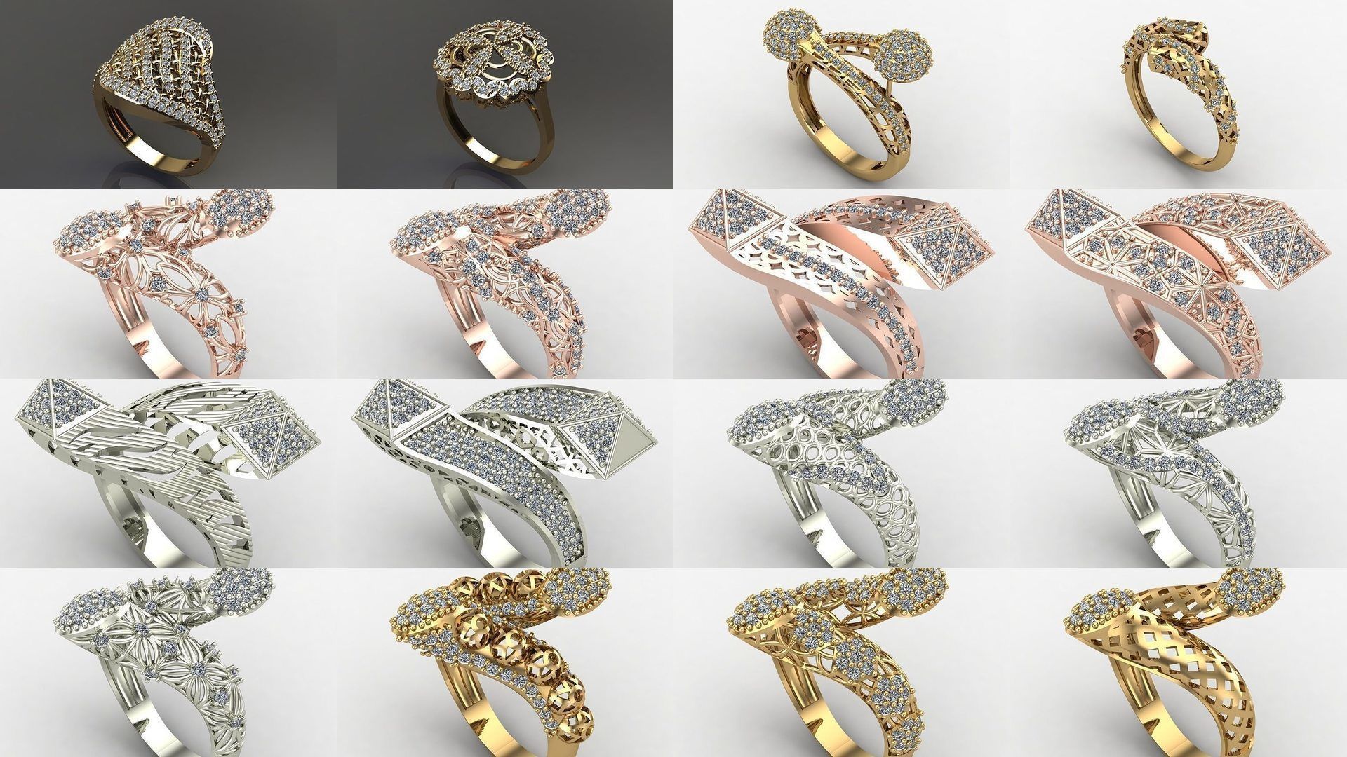 1400 Model Files - Women Ring Womens Rings Plain Models 3DM 3D Model Collection_214