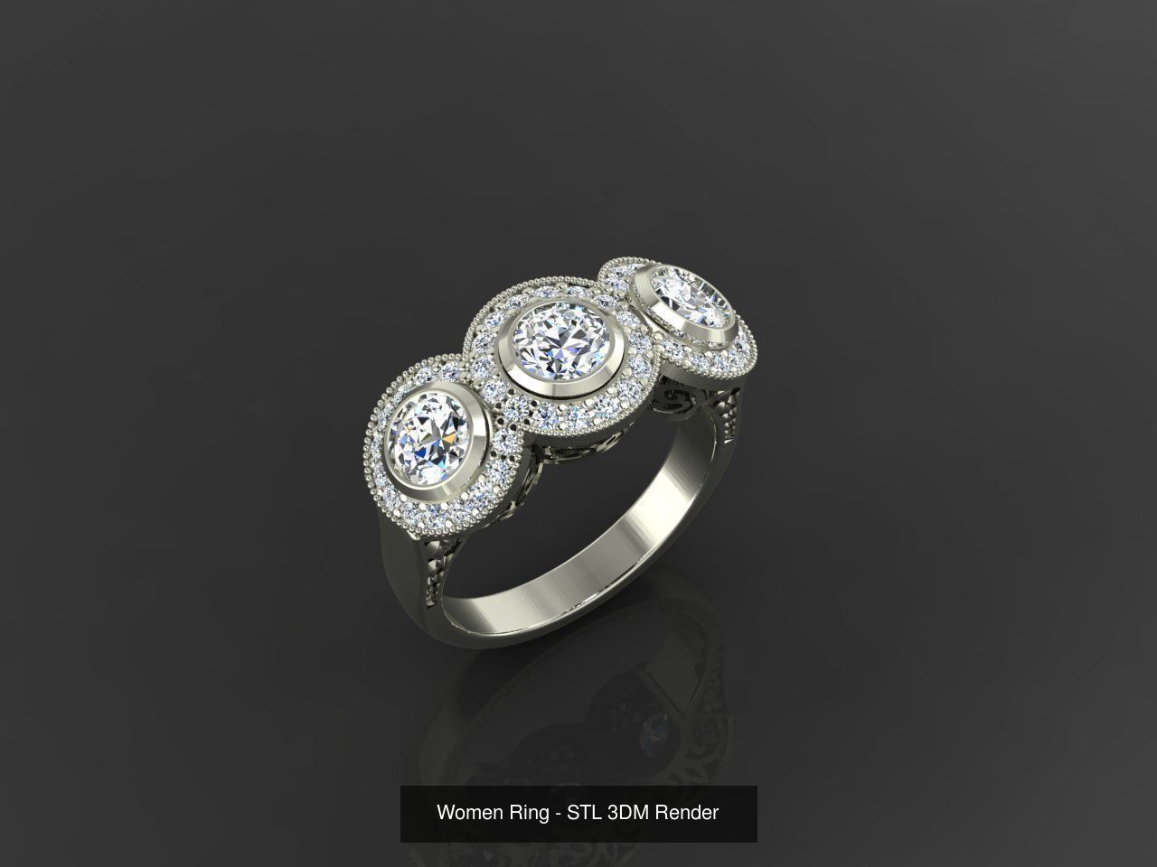 1400 Model Files - Women Ring Womens Rings Plain Models 3DM 3D Model Collection_205