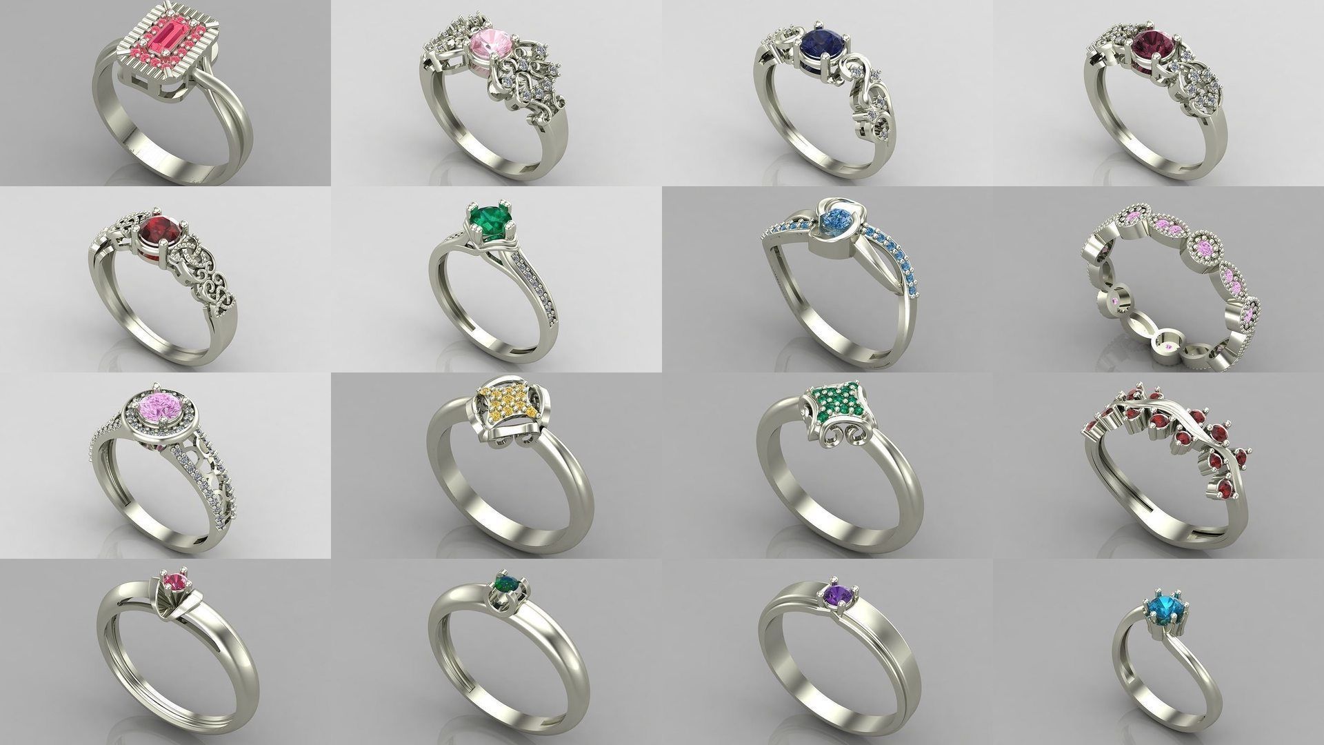 1400 Model Files - Women Ring Womens Rings Plain Models 3DM 3D Model Collection_258