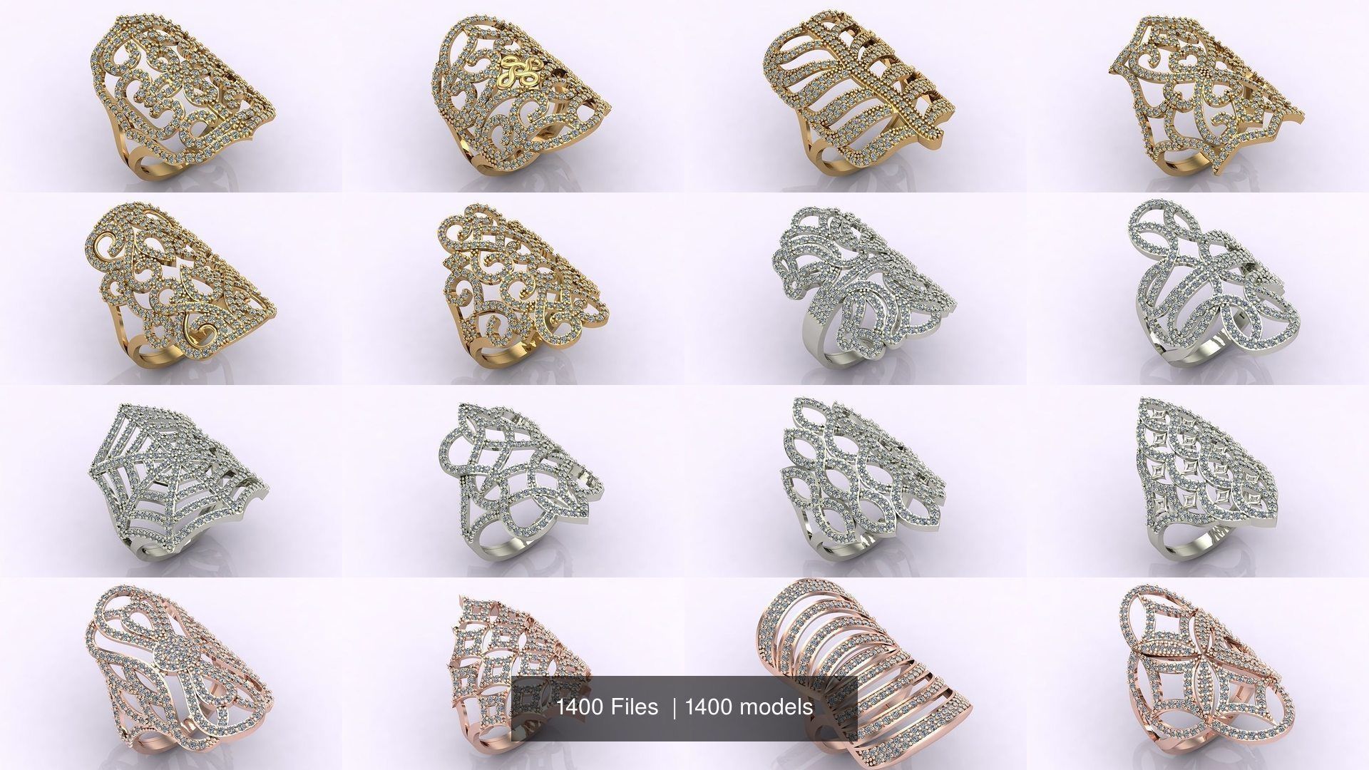 1400 Model Files - Women Ring Womens Rings Plain Models 3DM 3D Model Collection_287