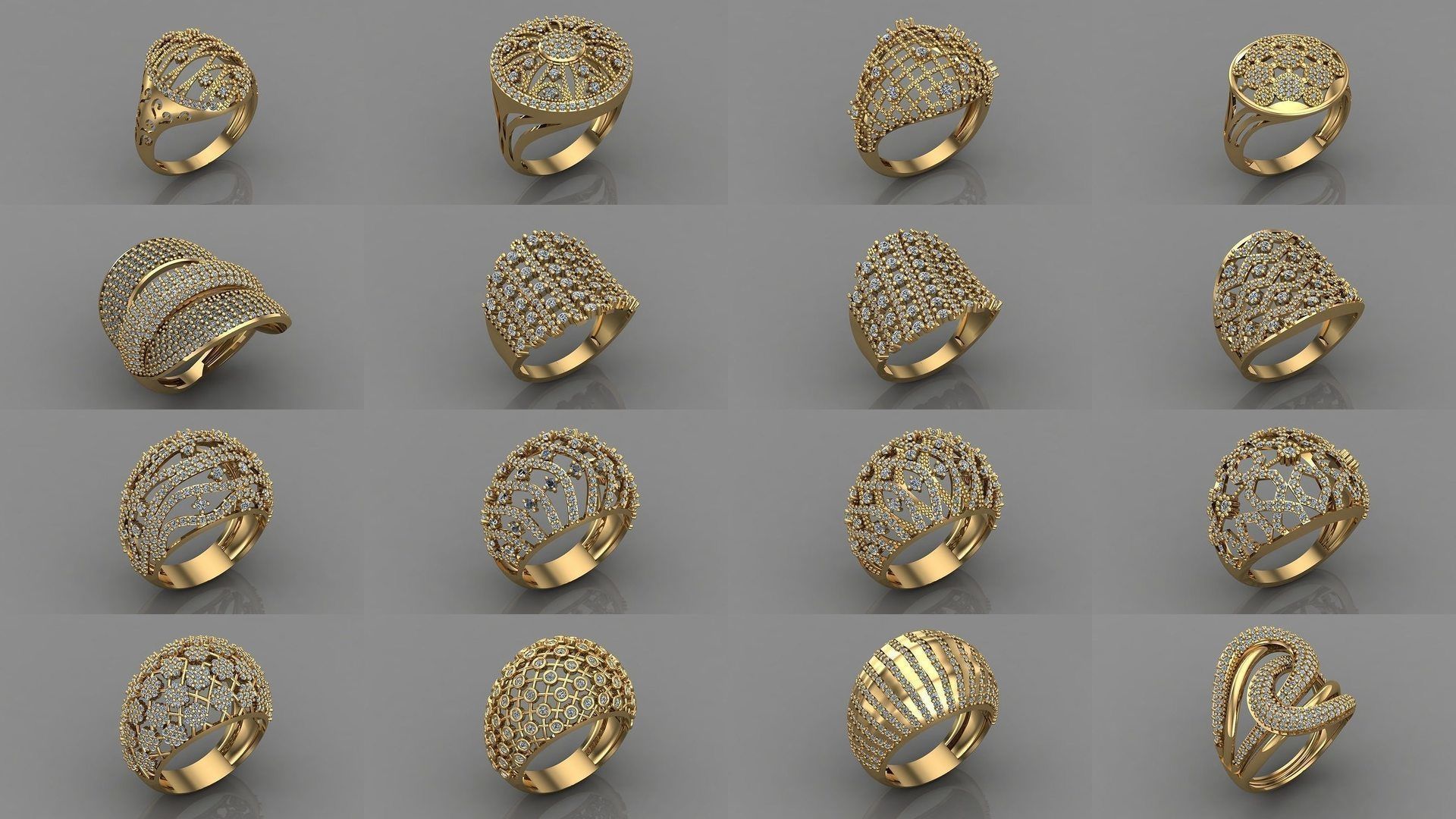 1400 Model Files - Women Ring Womens Rings Plain Models 3DM 3D Model Collection_266