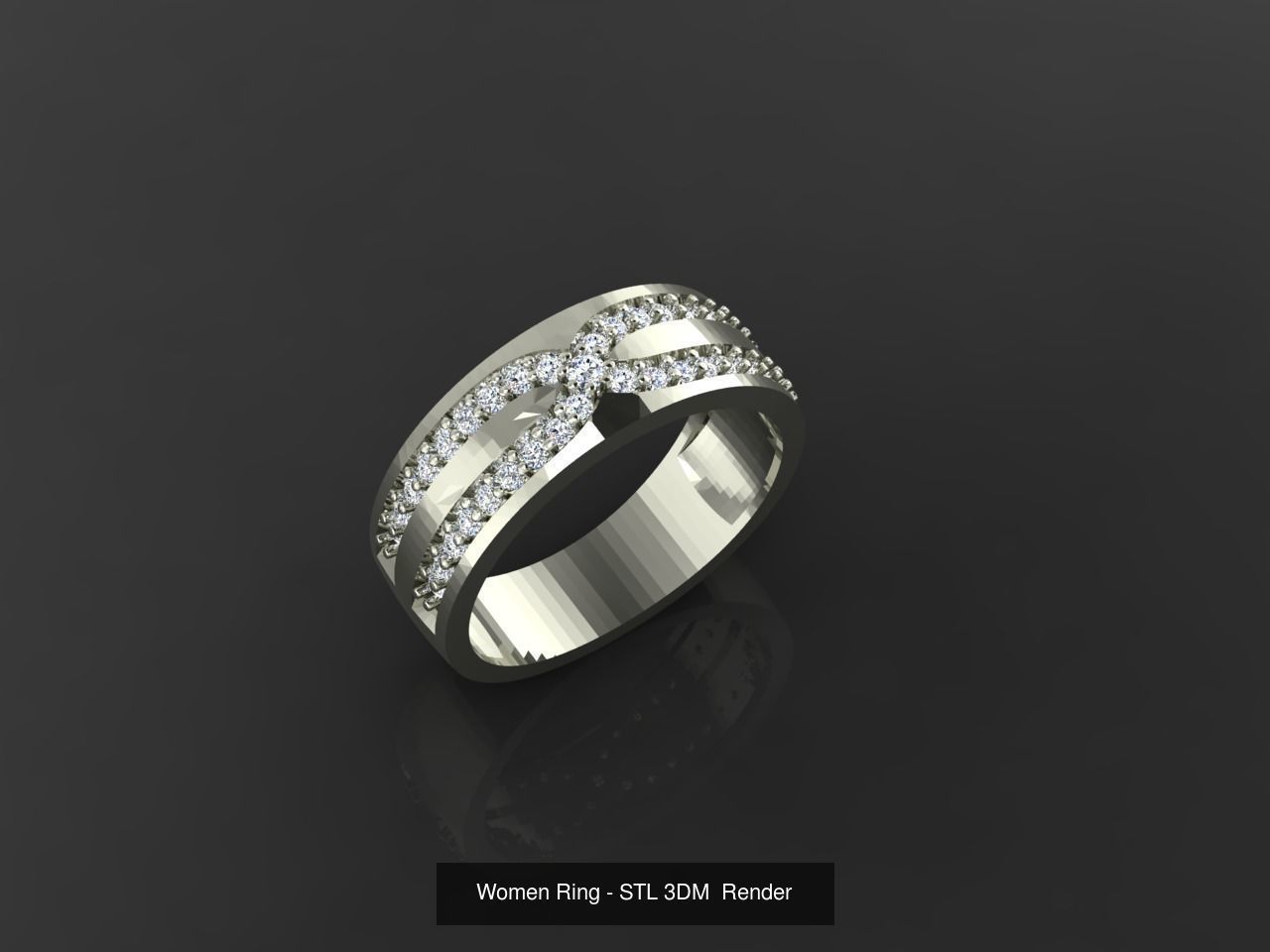 1400 Model Files - Women Ring Womens Rings Plain Models 3DM 3D Model Collection_136