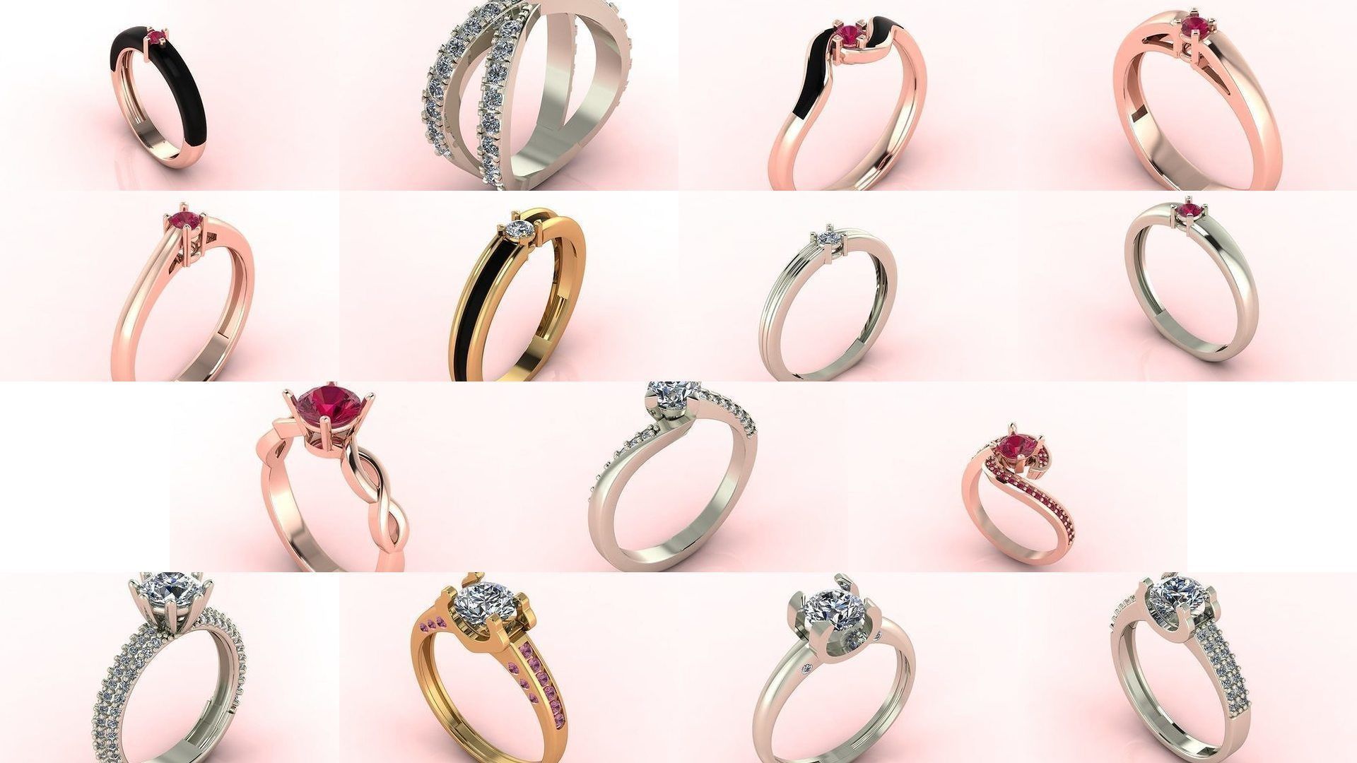 1400 Model Files - Women Ring Womens Rings Plain Models 3DM 3D Model Collection_77