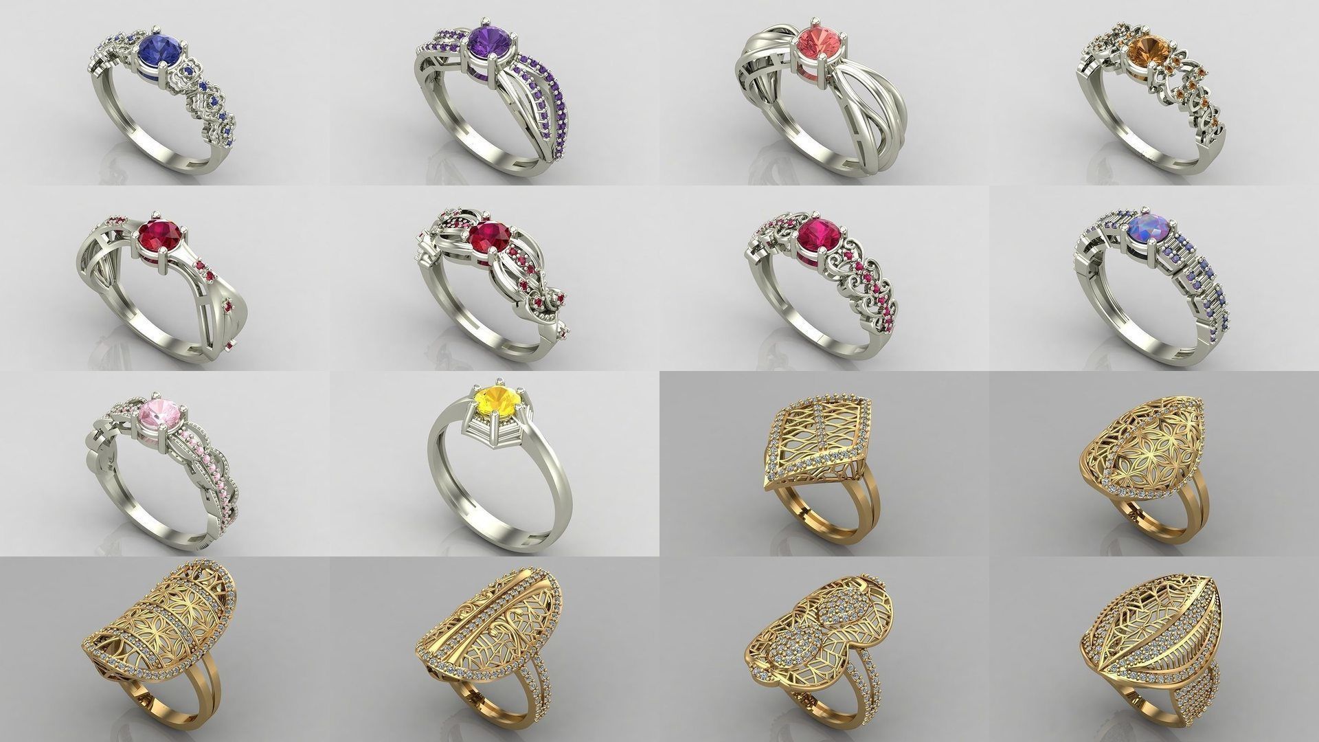 1400 Model Files - Women Ring Womens Rings Plain Models 3DM 3D Model Collection_260