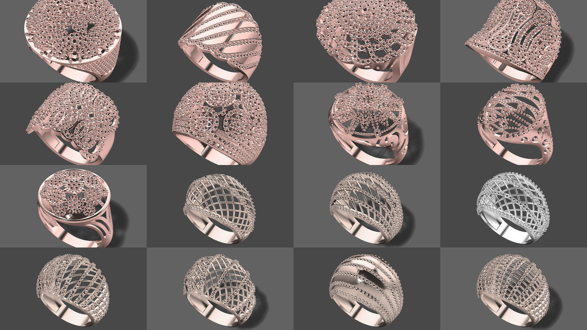 1400 Model Files - Women Ring Womens Rings Plain Models 3DM 3D Model Collection_199