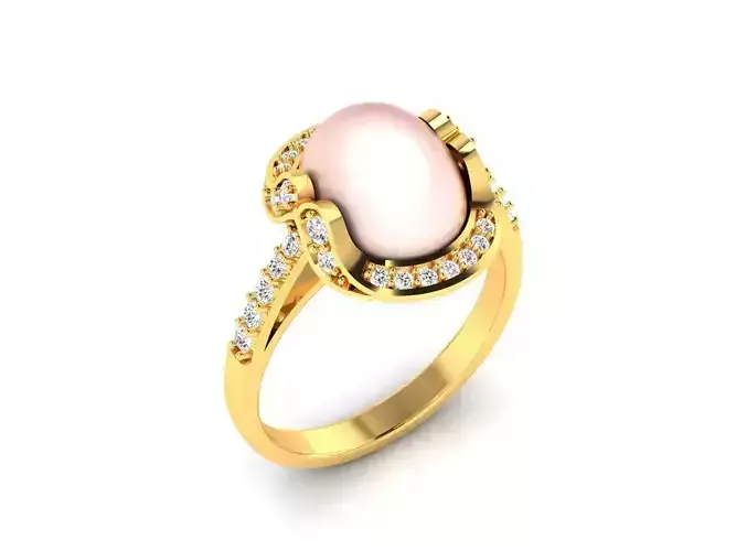 Solitaire Wedding Engagement Women Opal Stone Ring