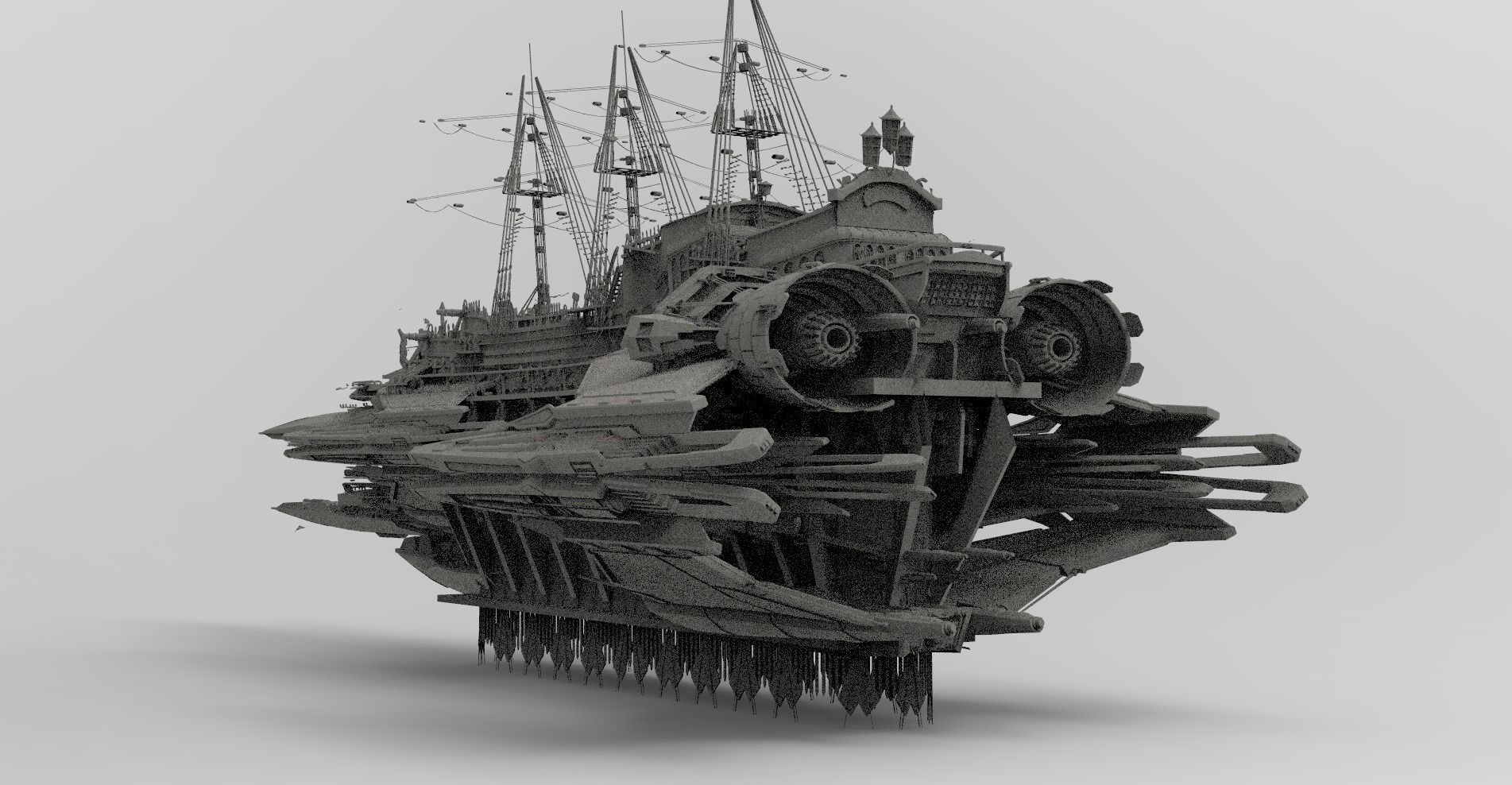 Cathedral Airship 8 3D model_1