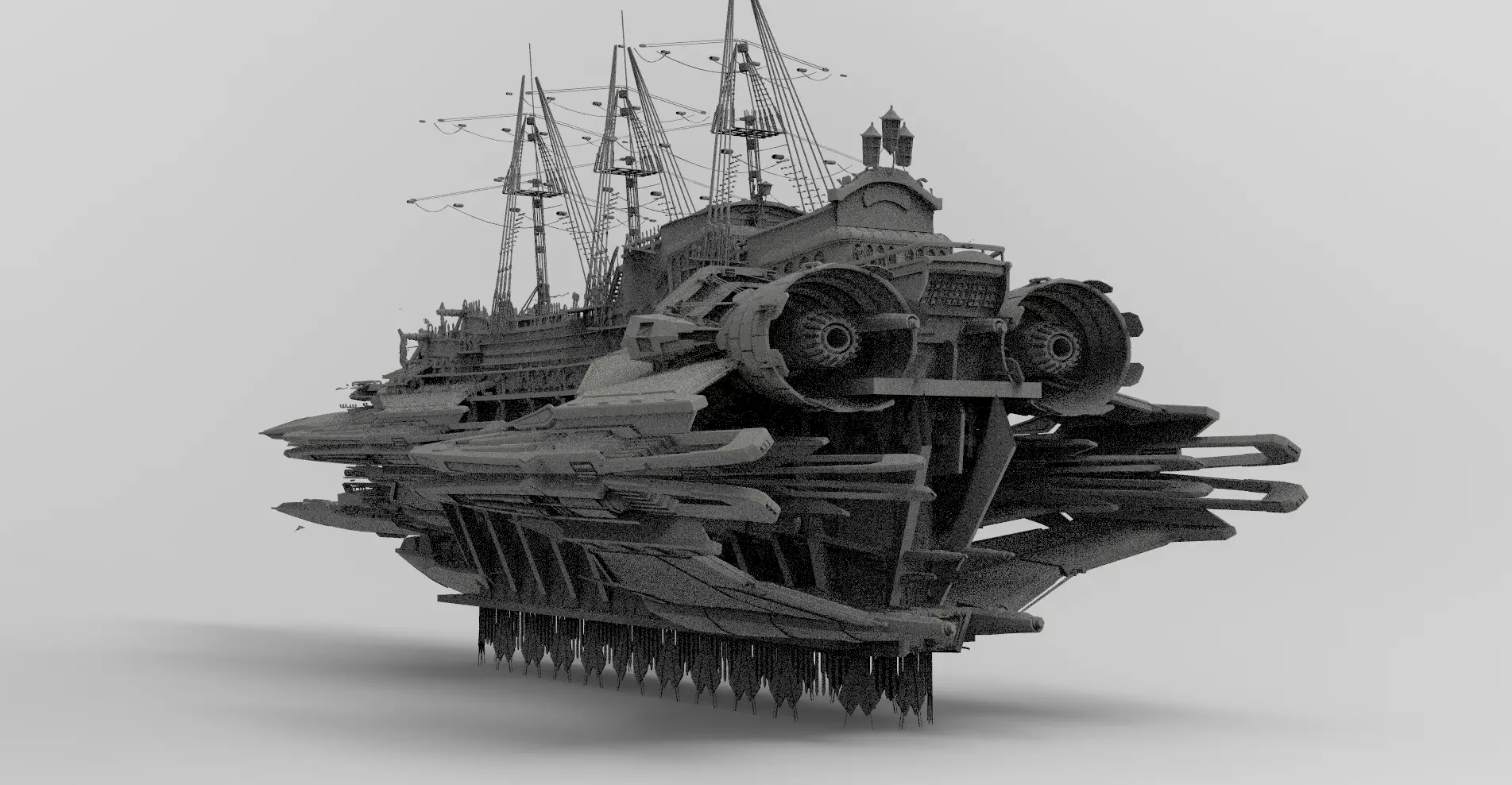 Cathedral Airship 8 3D model_0