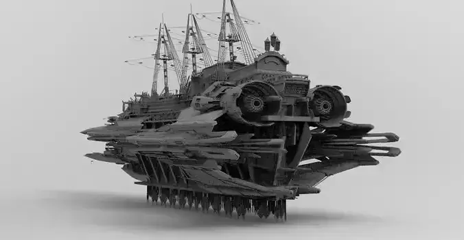 Cathedral Airship 8 3D model