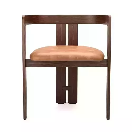 Pigreco Chair By Tobia Brown leather