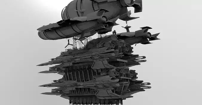 Colossal Cathedral Airship 1  3D model