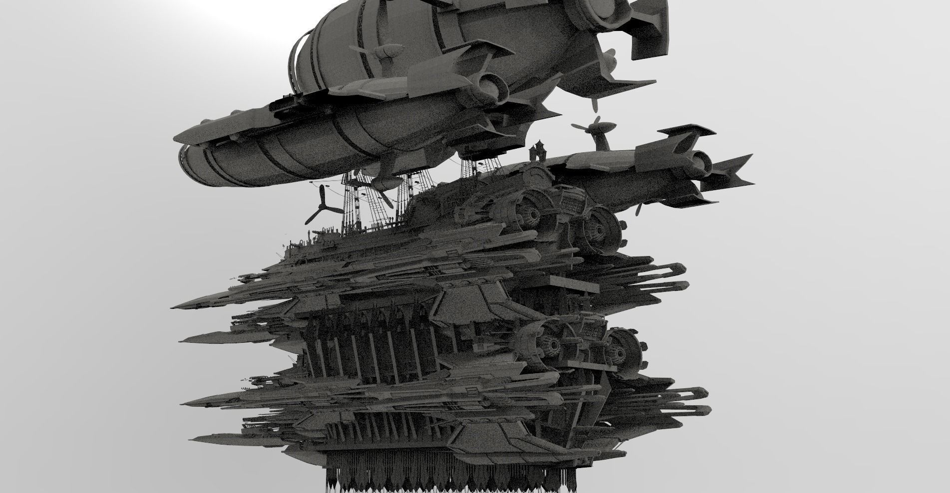 Colossal Cathedral Airship 1  3D model_2