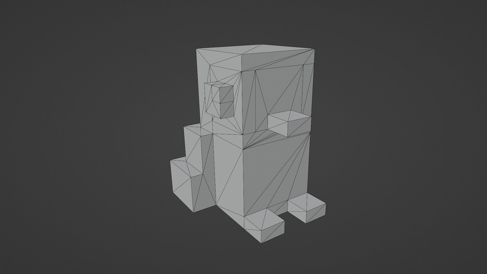 Voxel Penguin Low-poly 3D model_12