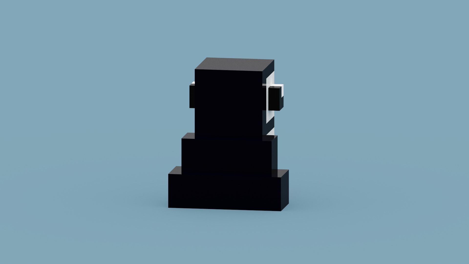 Voxel Penguin Low-poly 3D model_8